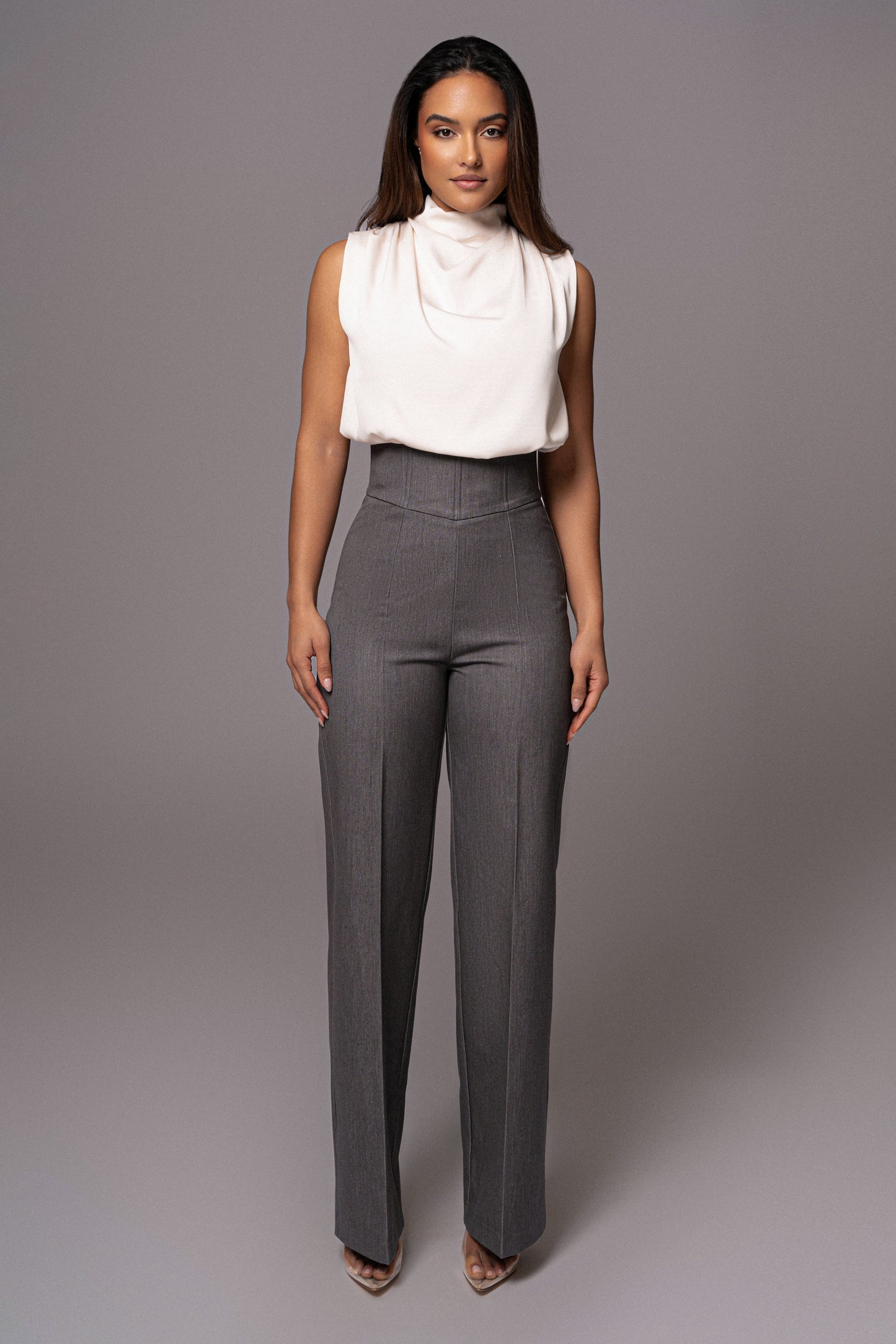 Grey Novena Woven Pants JLUXLABEL