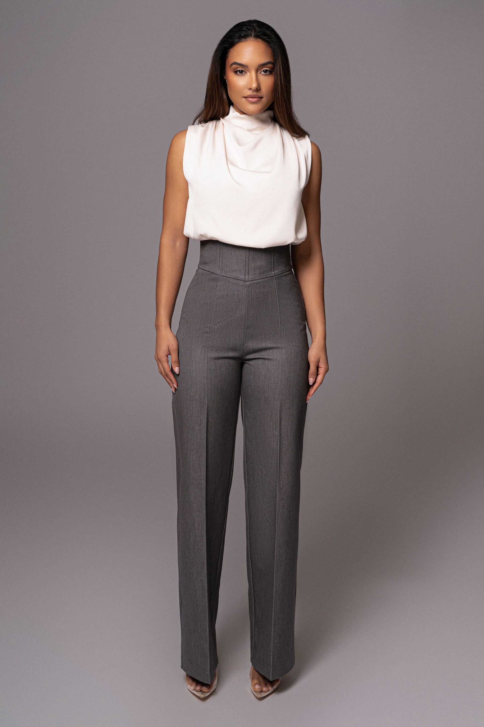 Grey Novena Woven Pants JLUXLABEL