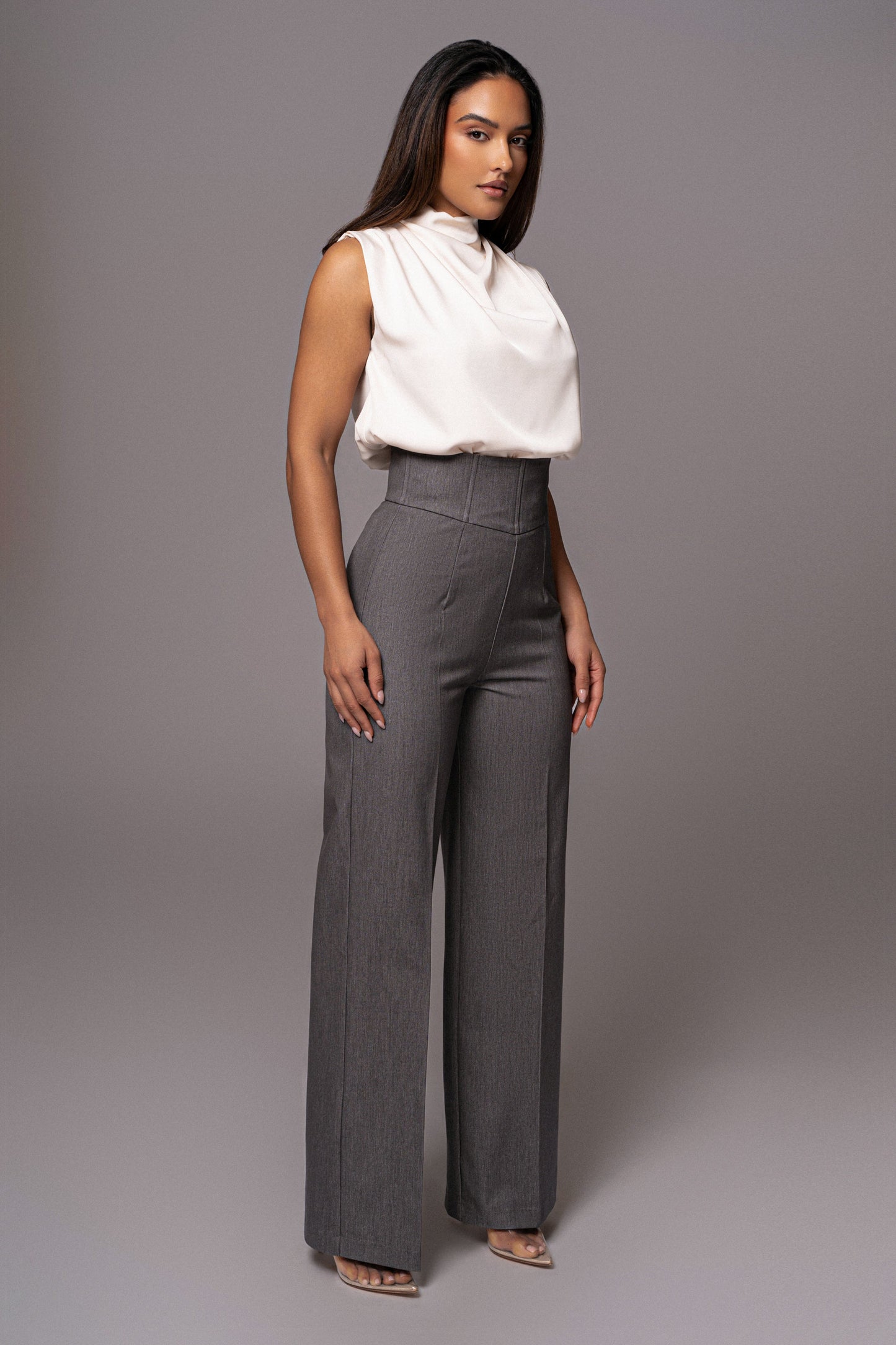 Grey Novena Woven Pants JLUXLABEL