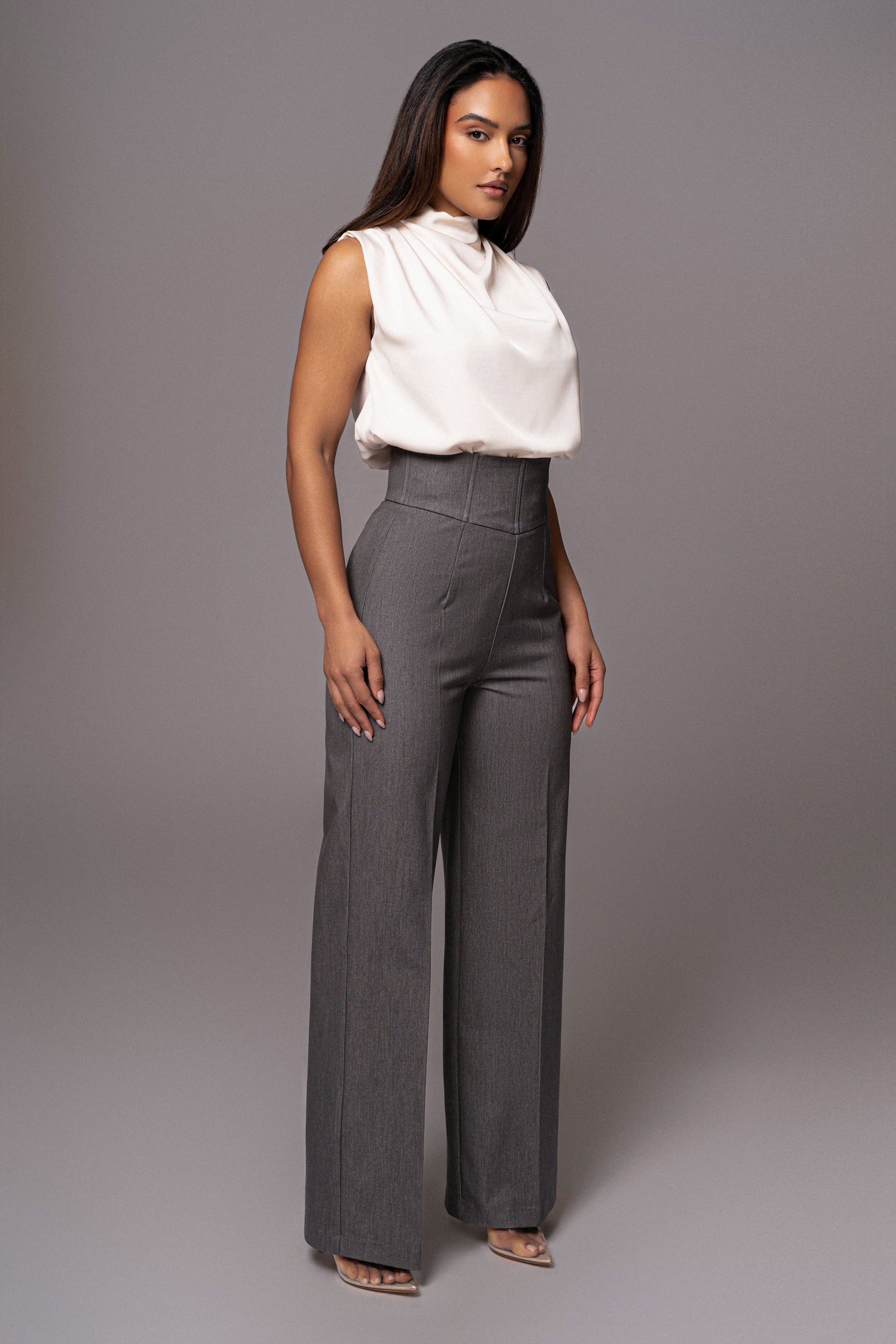 Grey Novena Woven Pants JLUXLABEL