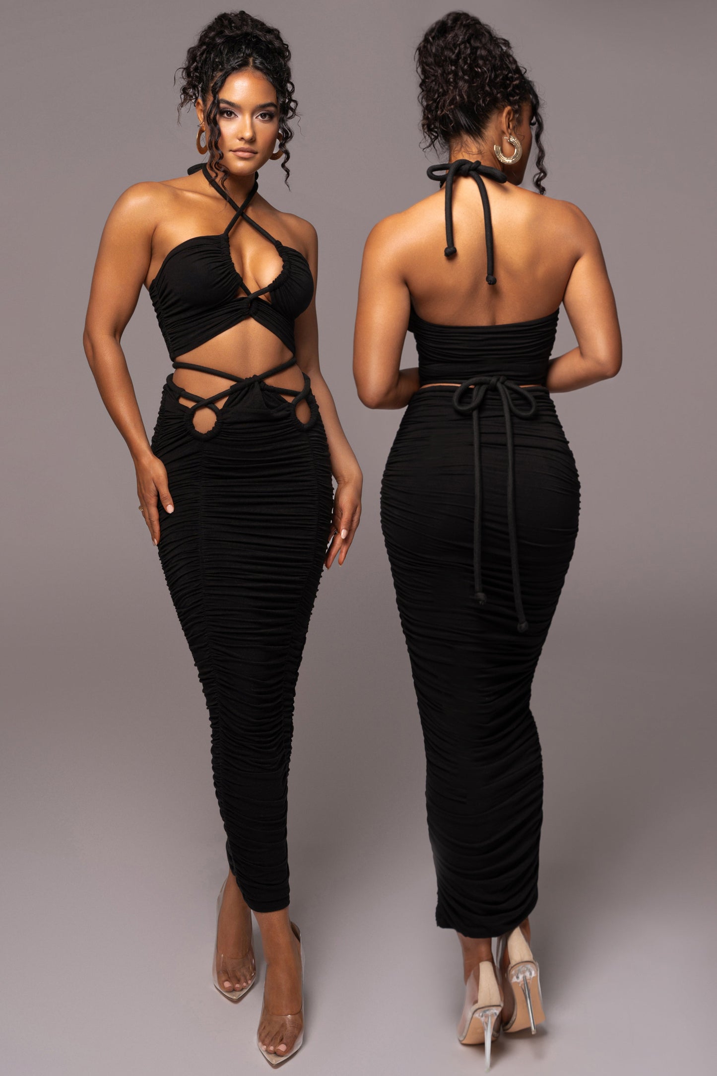 Black Go The Distance Skirt Set JLUXLABEL