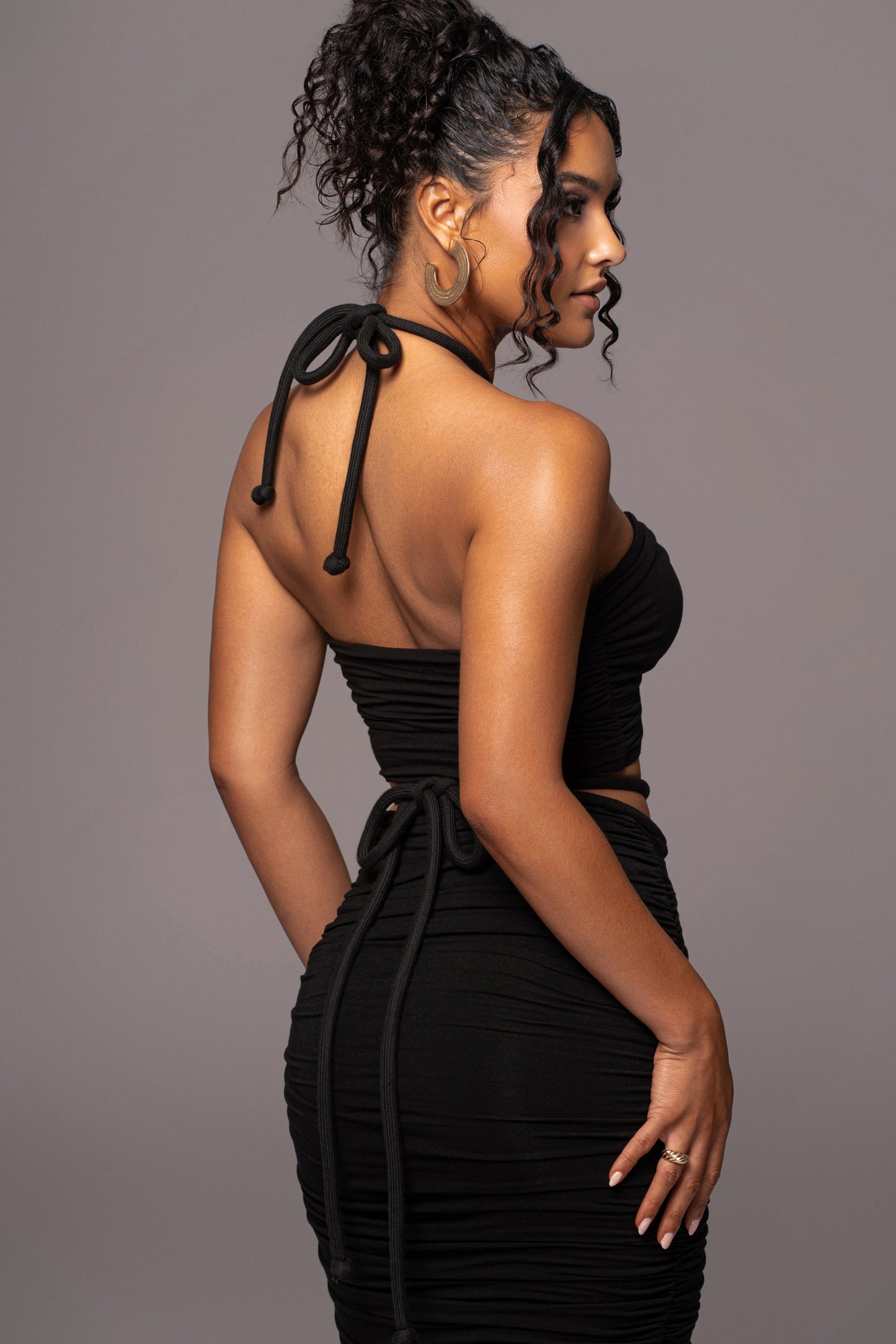 Black Go The Distance Skirt Set JLUXLABEL