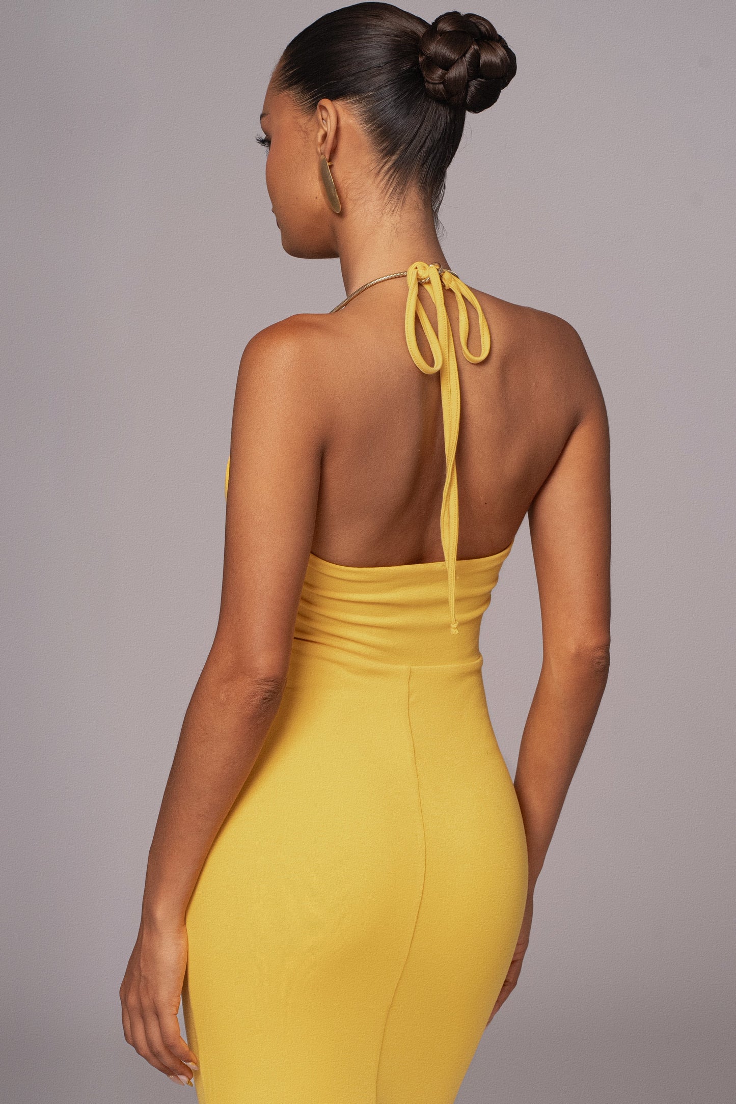 Yellow Secret Bloom Maxi Dress JLUXLABEL