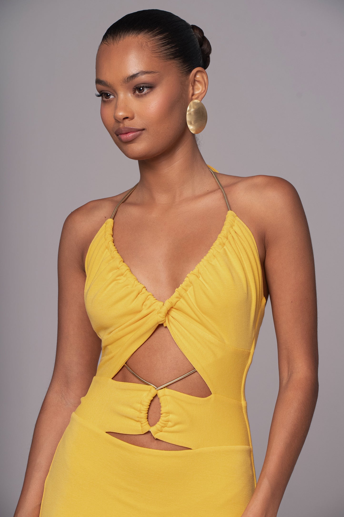 Yellow Secret Bloom Maxi Dress JLUXLABEL