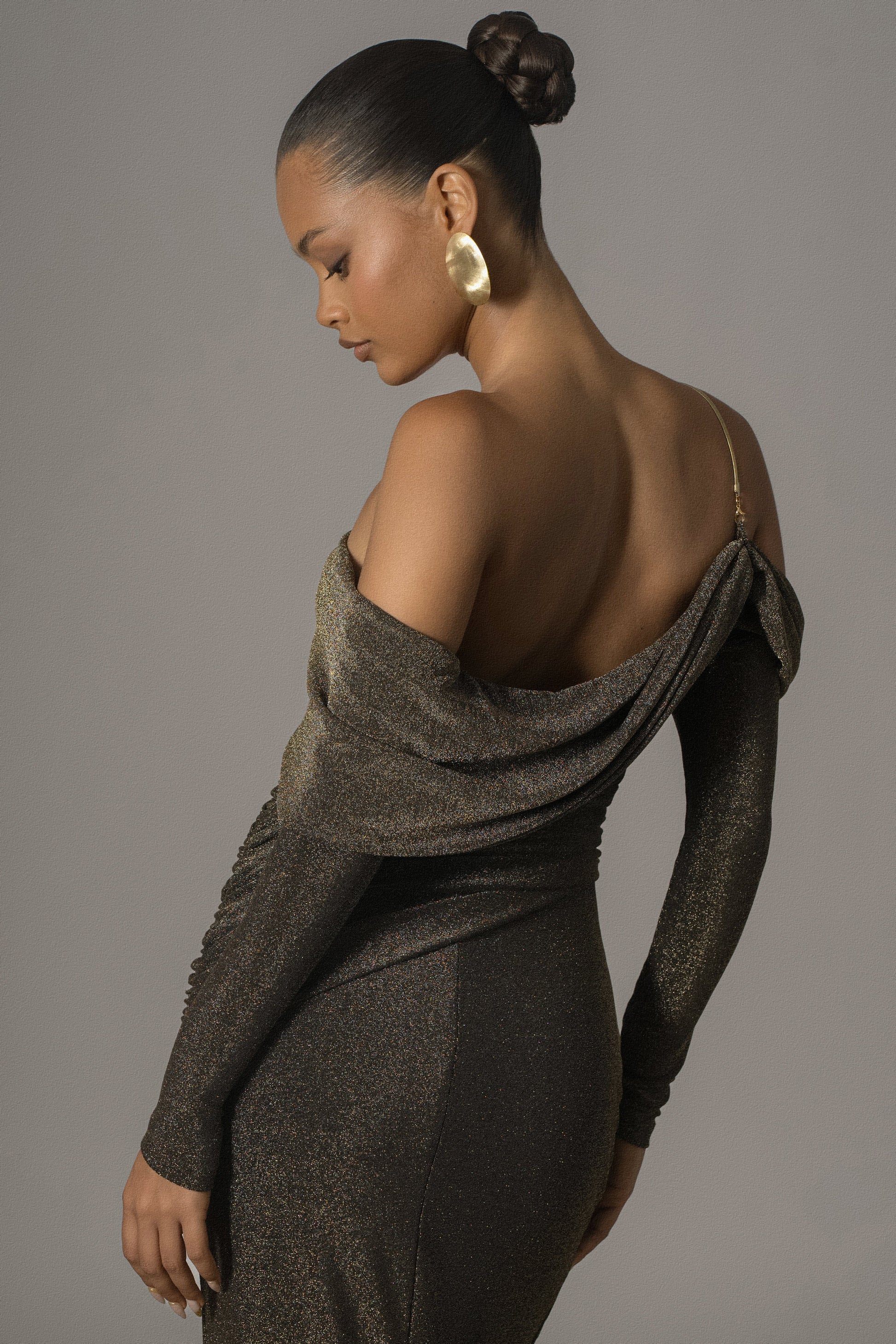 Gold Serina Maxi Dress JLUXLABEL