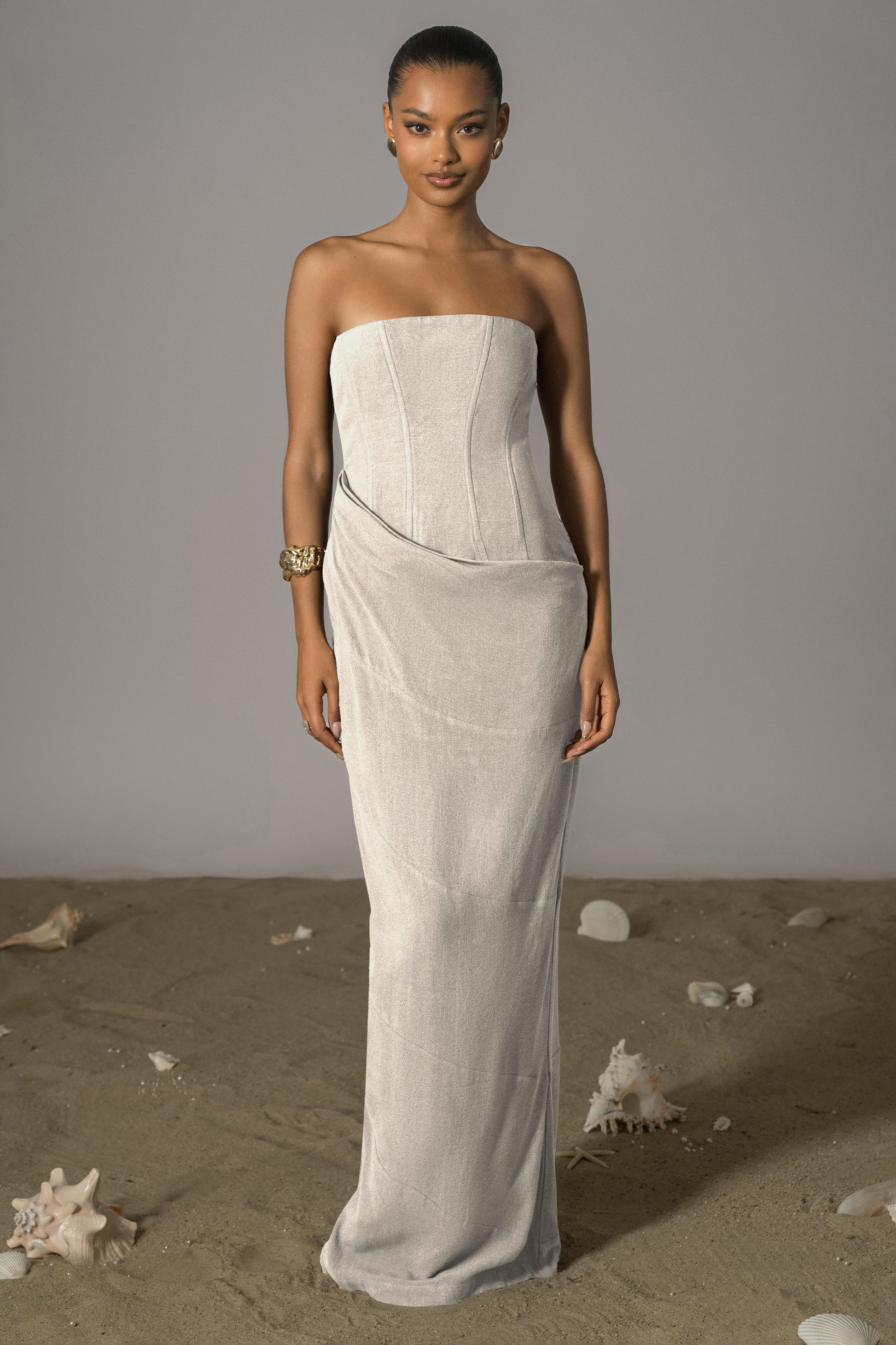 Natural Journey Linen Maxi Dress JLUXLABEL