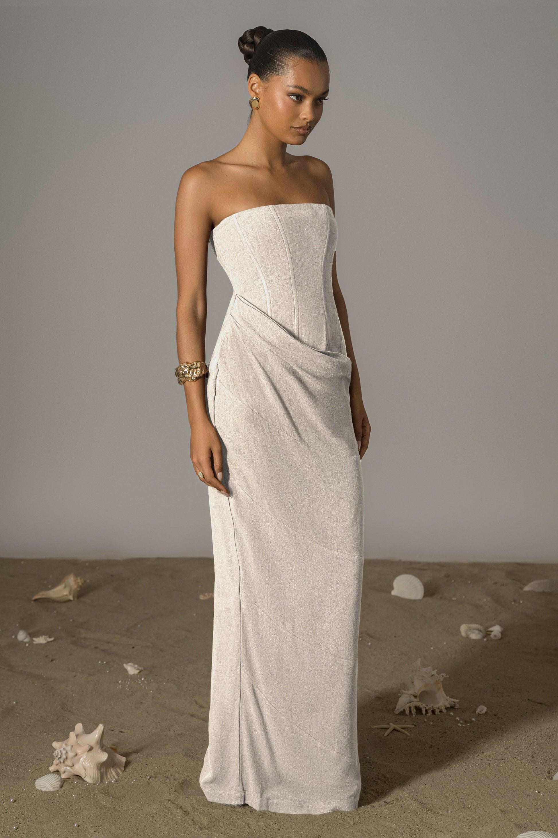 Natural Journey Linen Maxi Dress JLUXLABEL