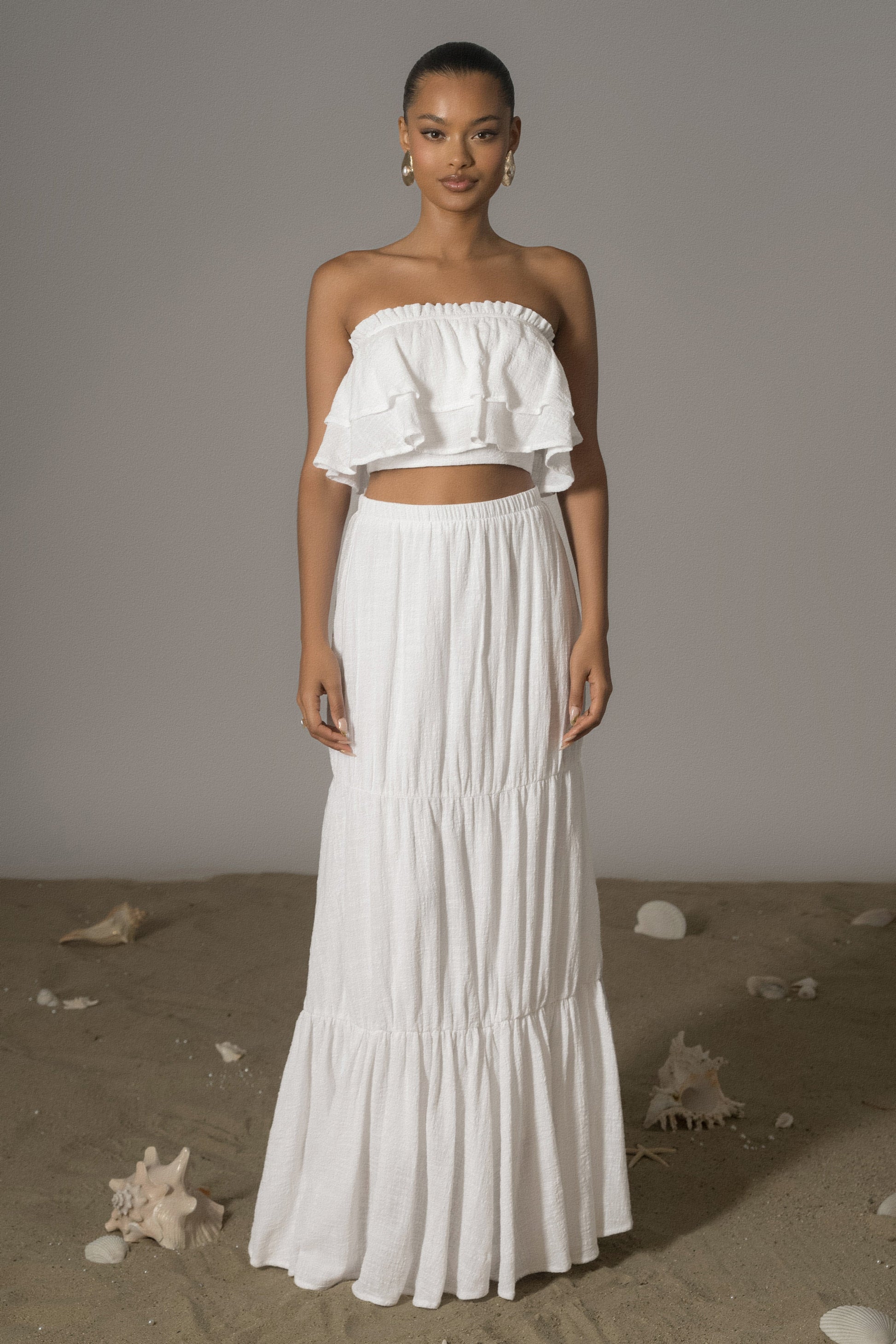 White By The Sea Skirt Set JLUXLABEL