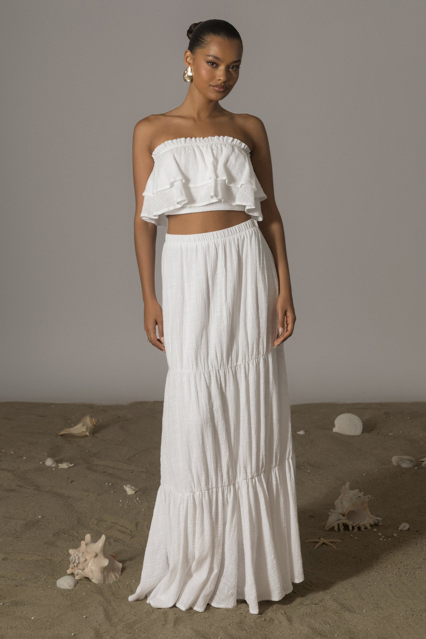 White By The Sea Skirt Set JLUXLABEL