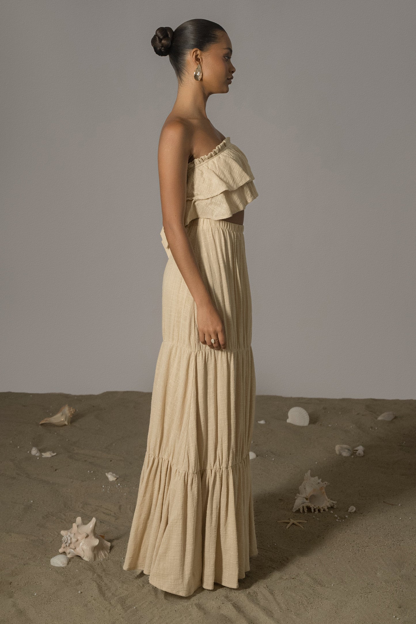 Beige By The Sea Skirt Set JLUXLABEL