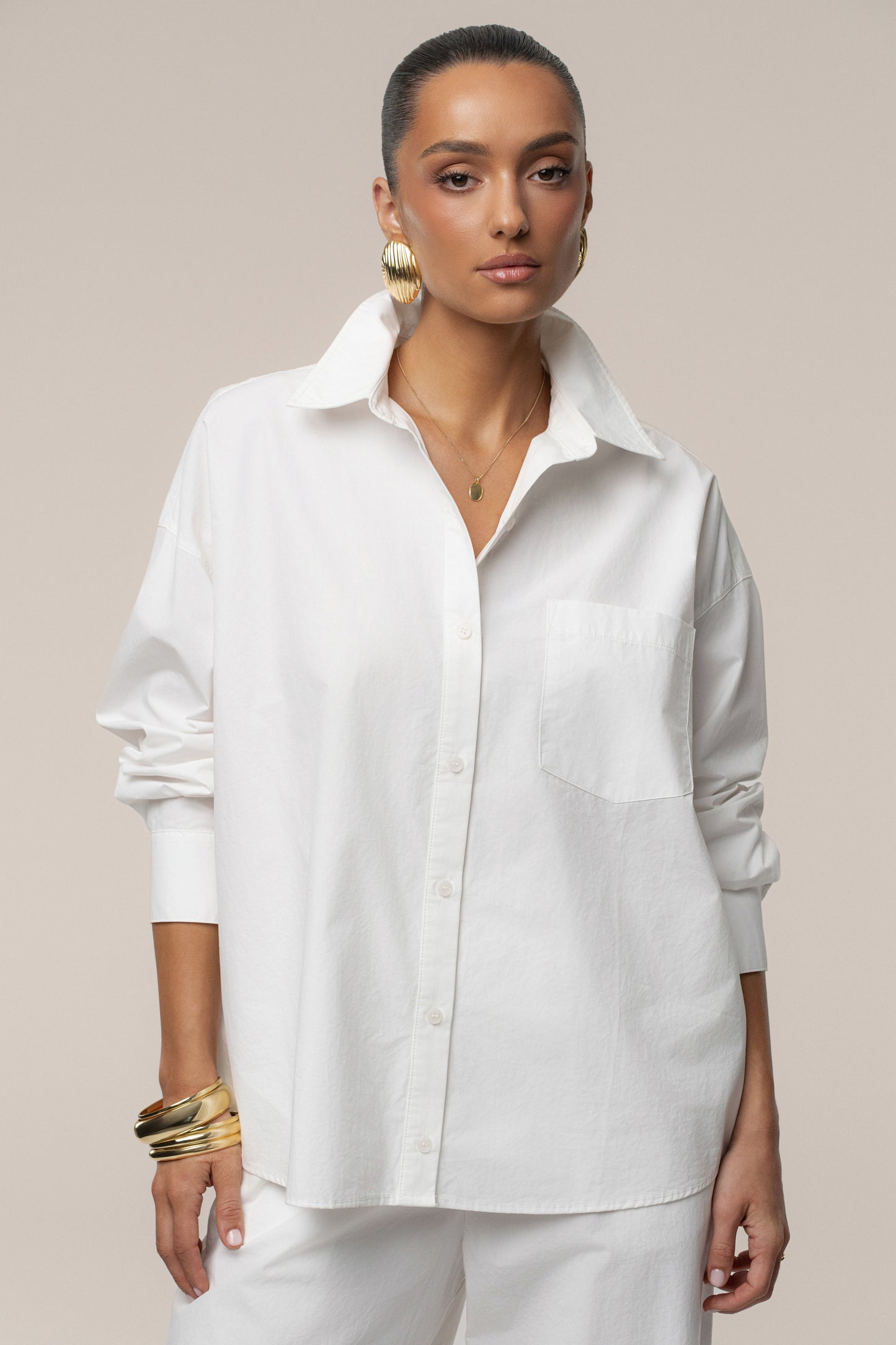 Ivory Leon Poplin Shirt JLUXLABEL