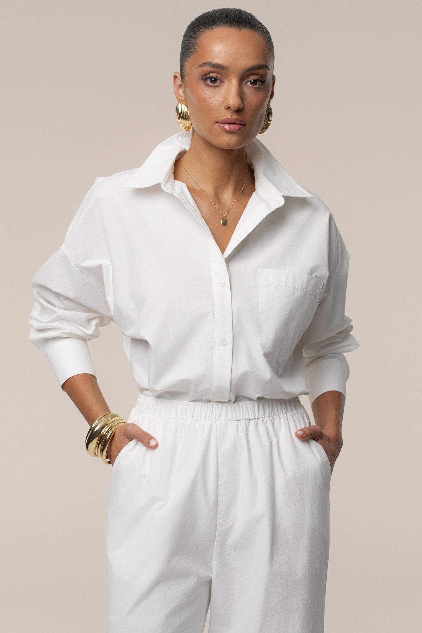 Ivory Leon Poplin Shirt JLUXLABEL