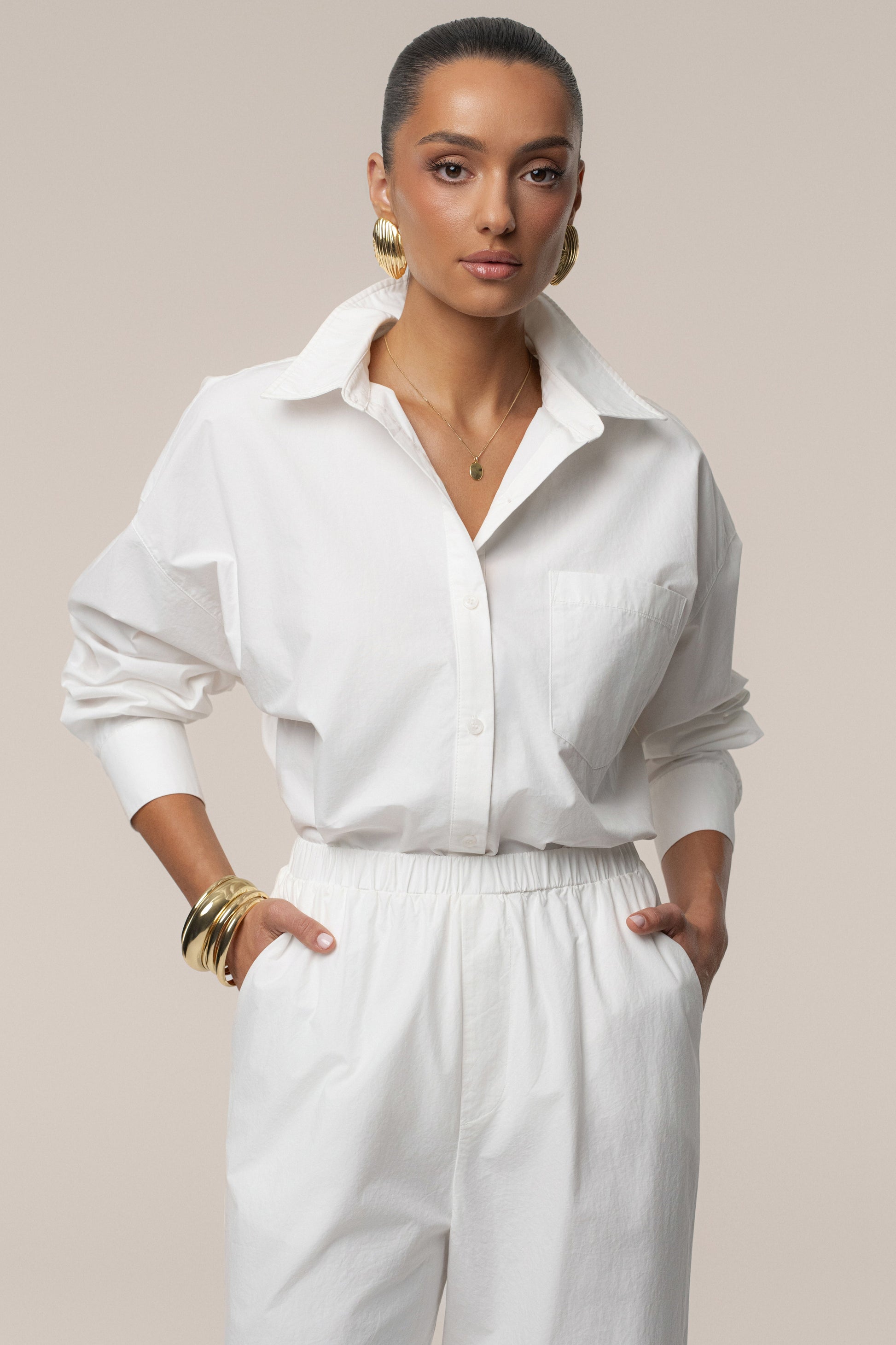 Ivory Leon Poplin Shirt JLUXLABEL