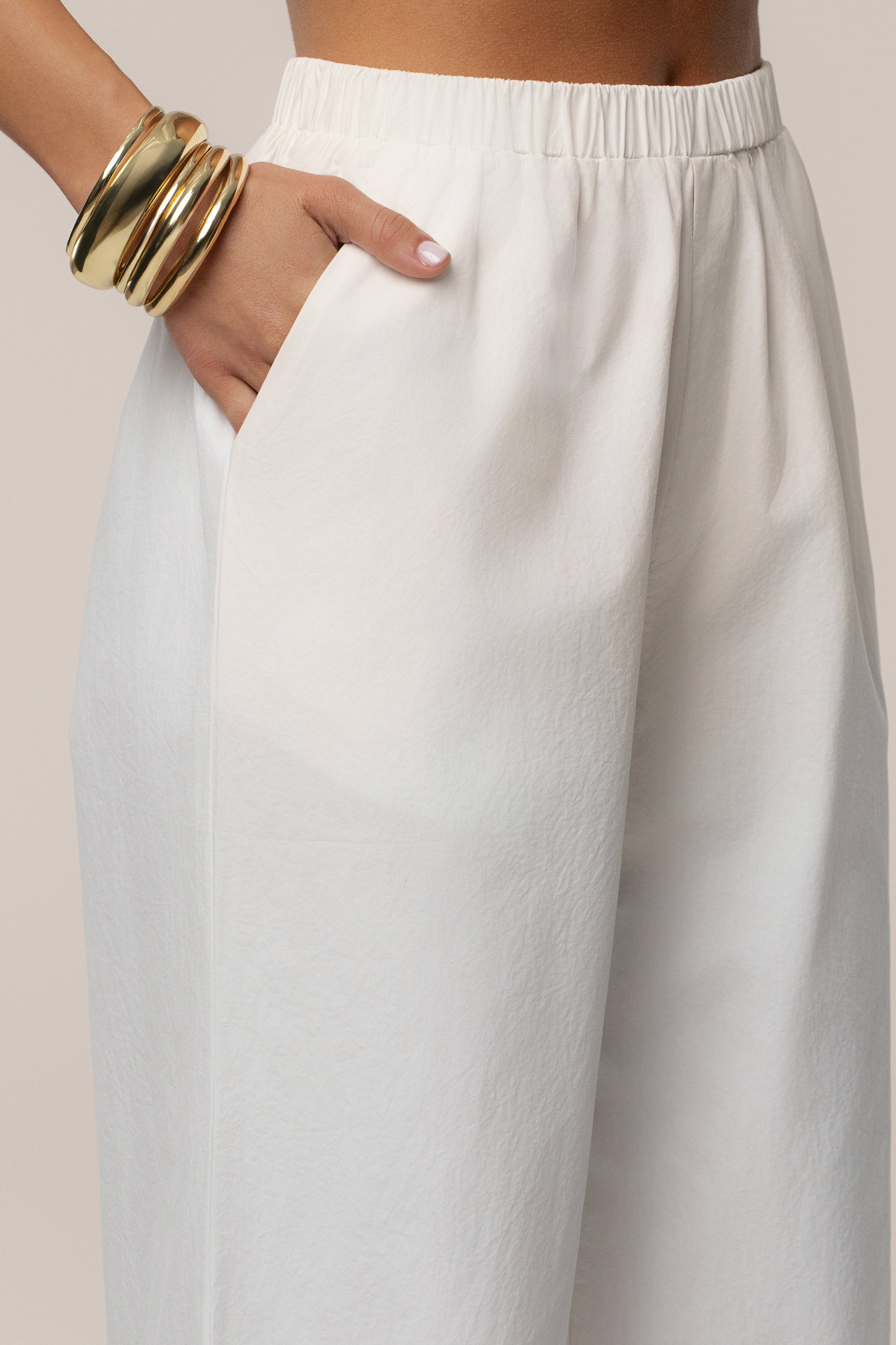 Ivory Leon Poplin Pant NEWFASHIONEDGE