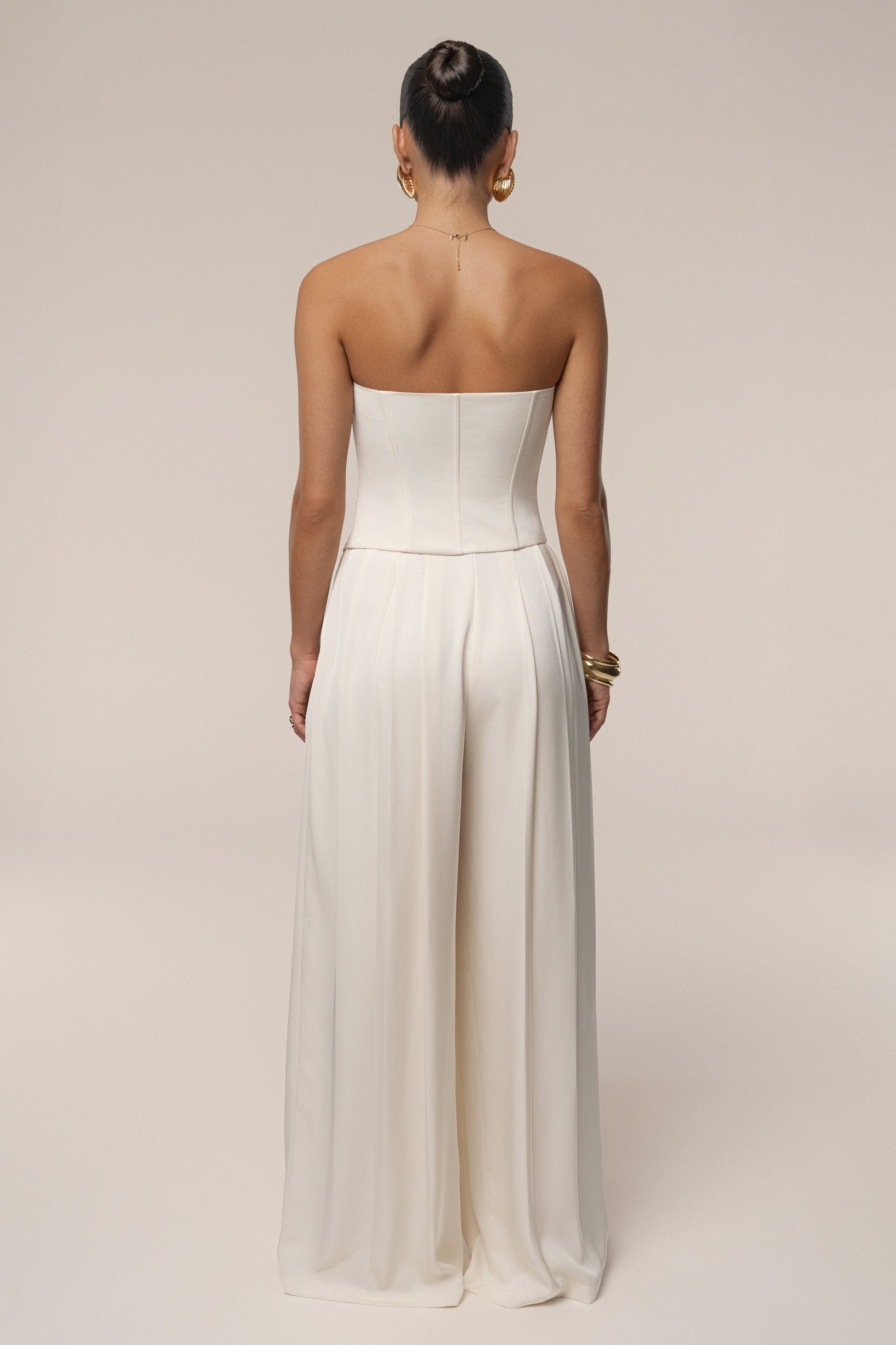 Buttercream Viv Satin Bustier Top JLUXLABEL