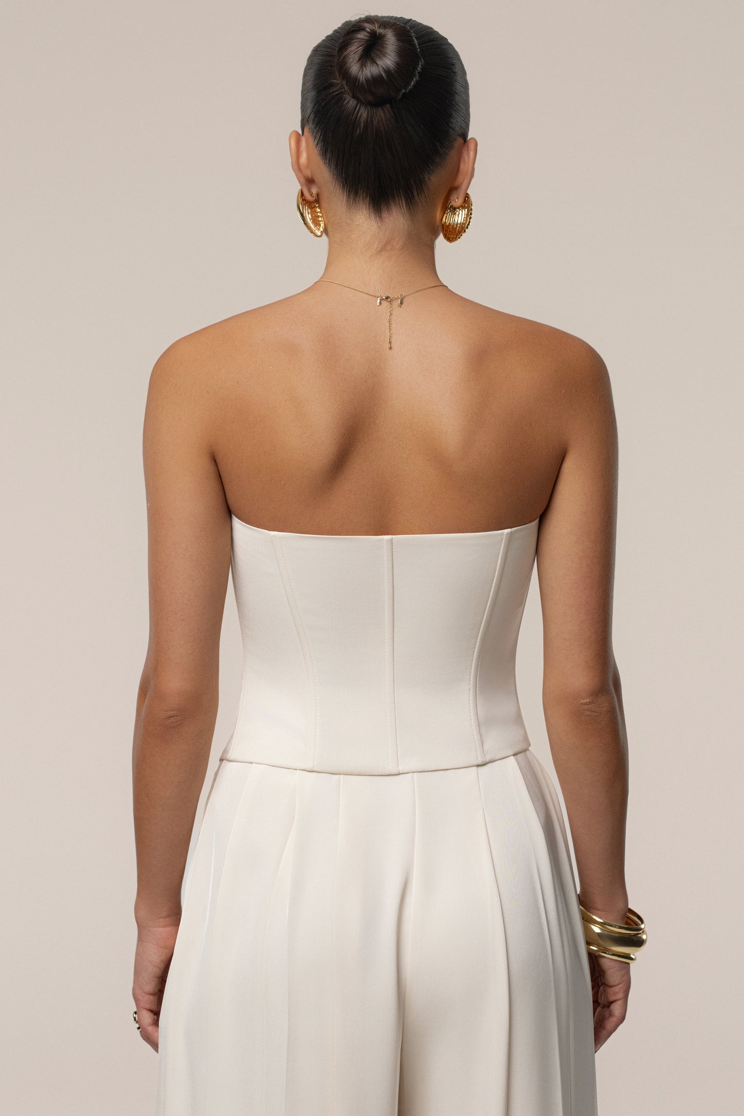 Buttercream Viv Satin Bustier Top JLUXLABEL