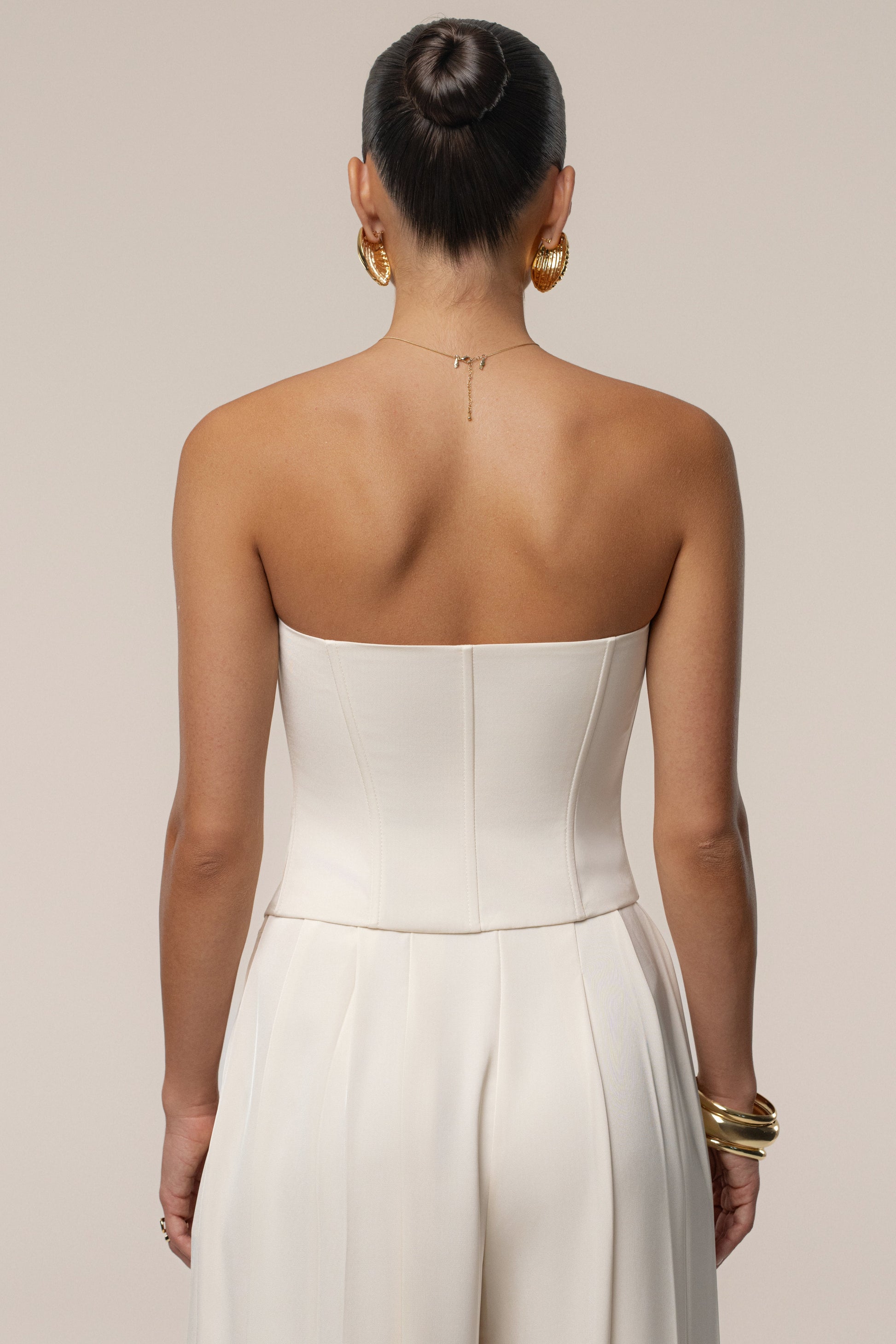 Buttercream Viv Satin Bustier Top JLUXLABEL