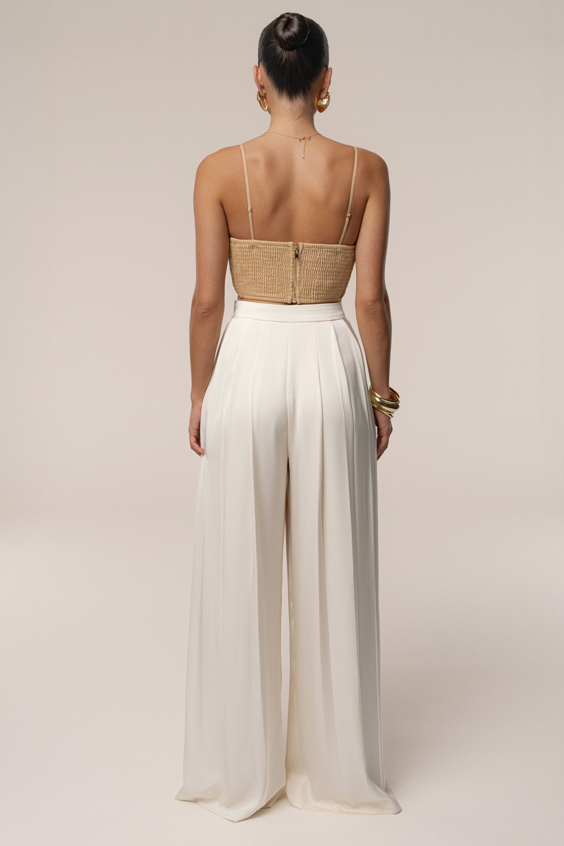 PRE-ORDER Beige Sail Away Texture Bustier NEWFASHIONEDGE