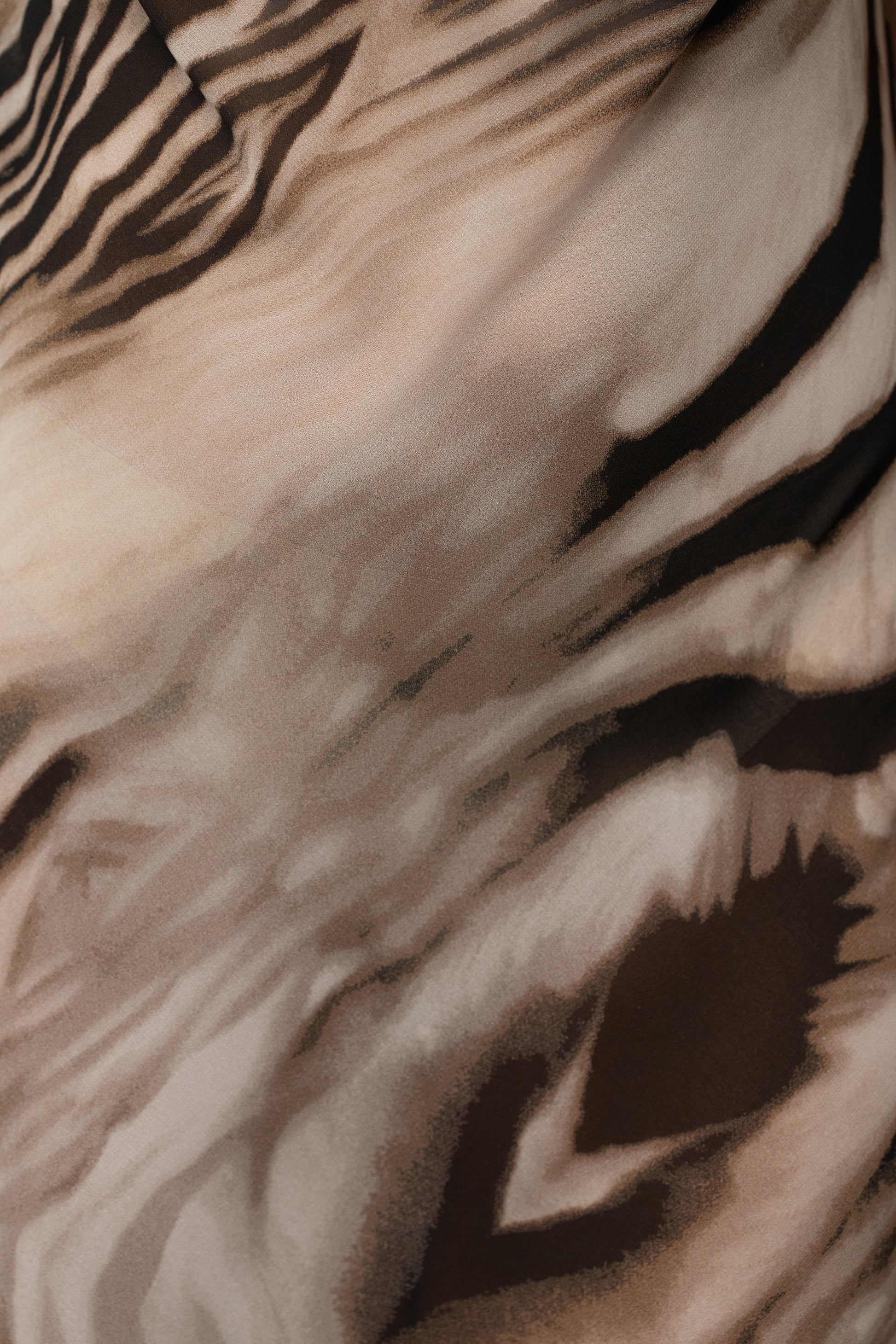 Brown Zebra Print Infinite Journey Maxi Dress JLUXLABEL