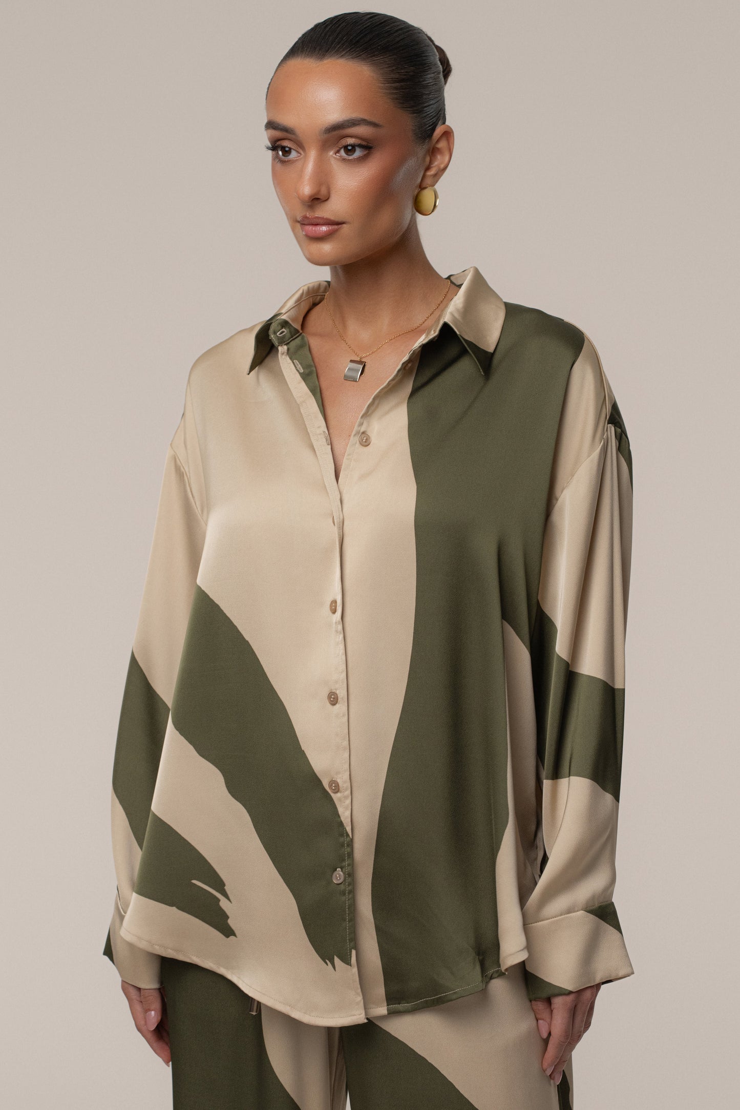 Multi Ella Safari Blouse NEWFASHIONEDGE