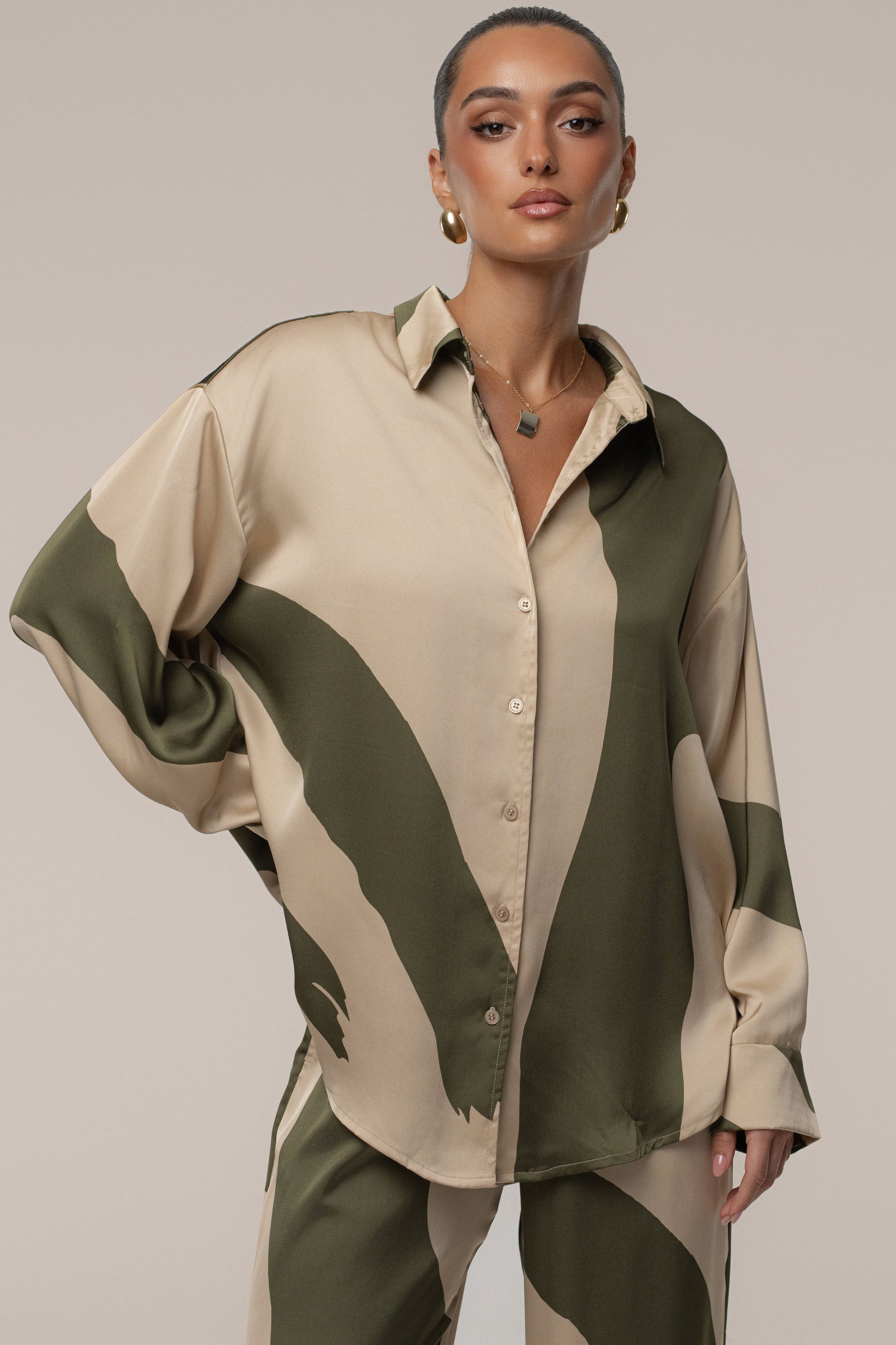 Multi Ella Safari Blouse NEWFASHIONEDGE