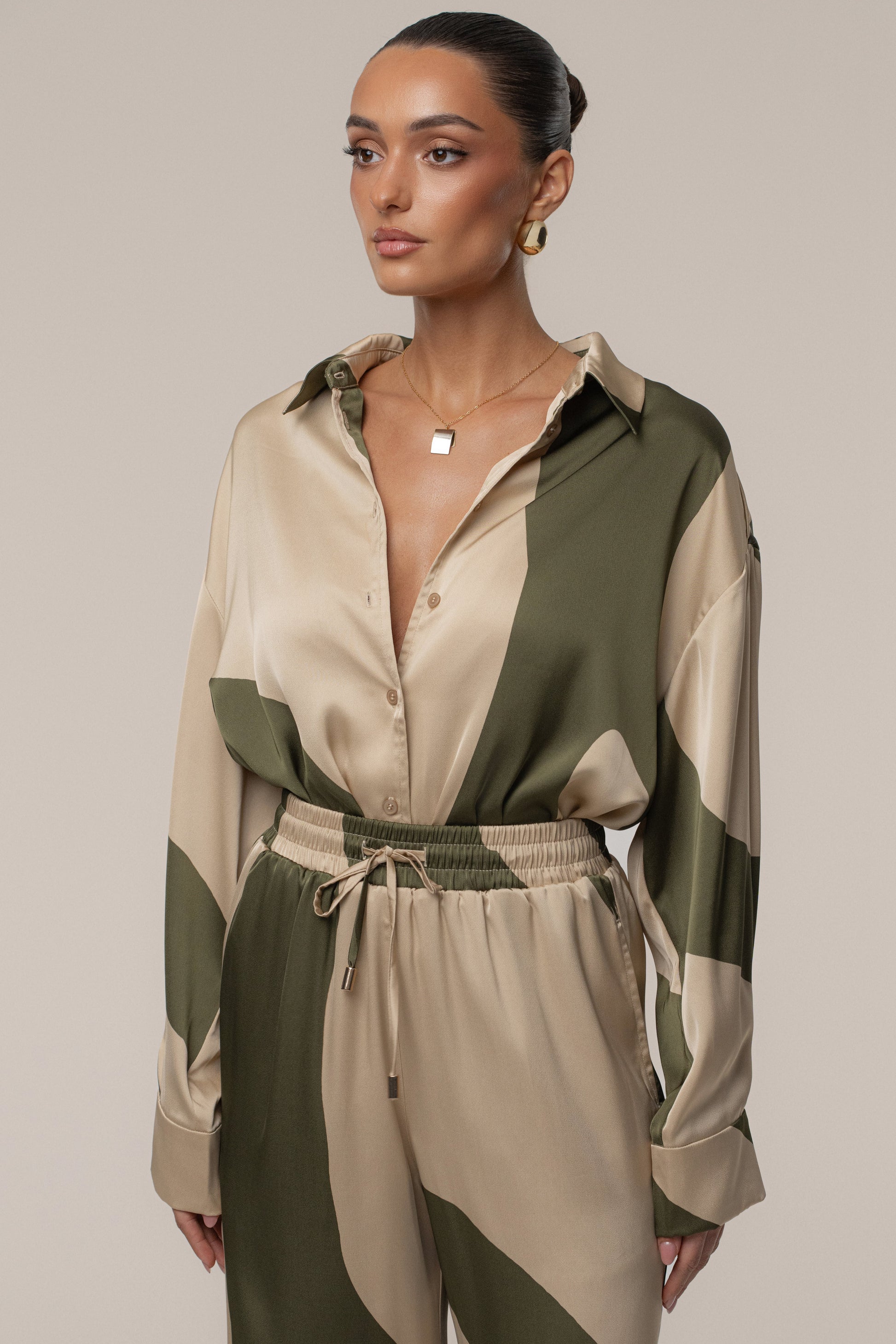 Multi Ella Safari Blouse NEWFASHIONEDGE