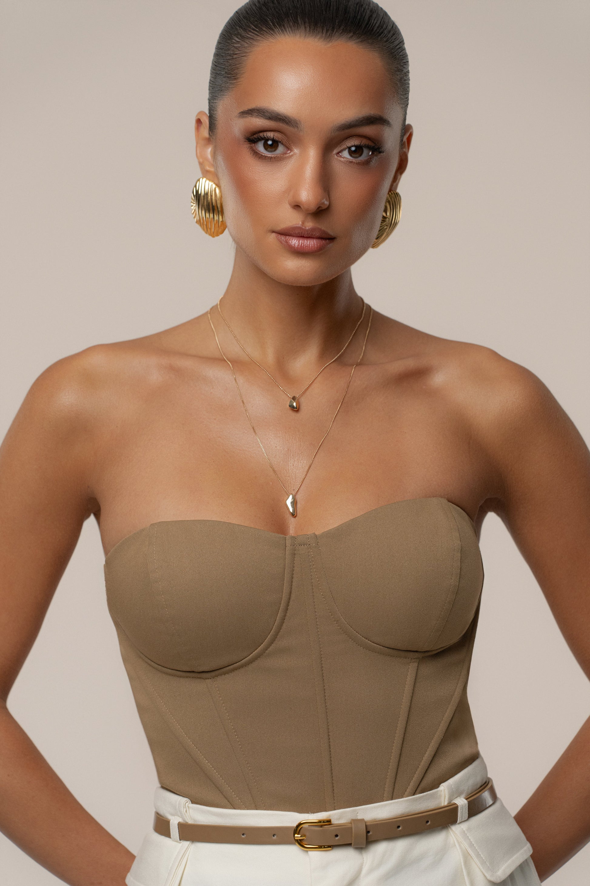 Tan Sunset Tides Corset JLUXLABEL