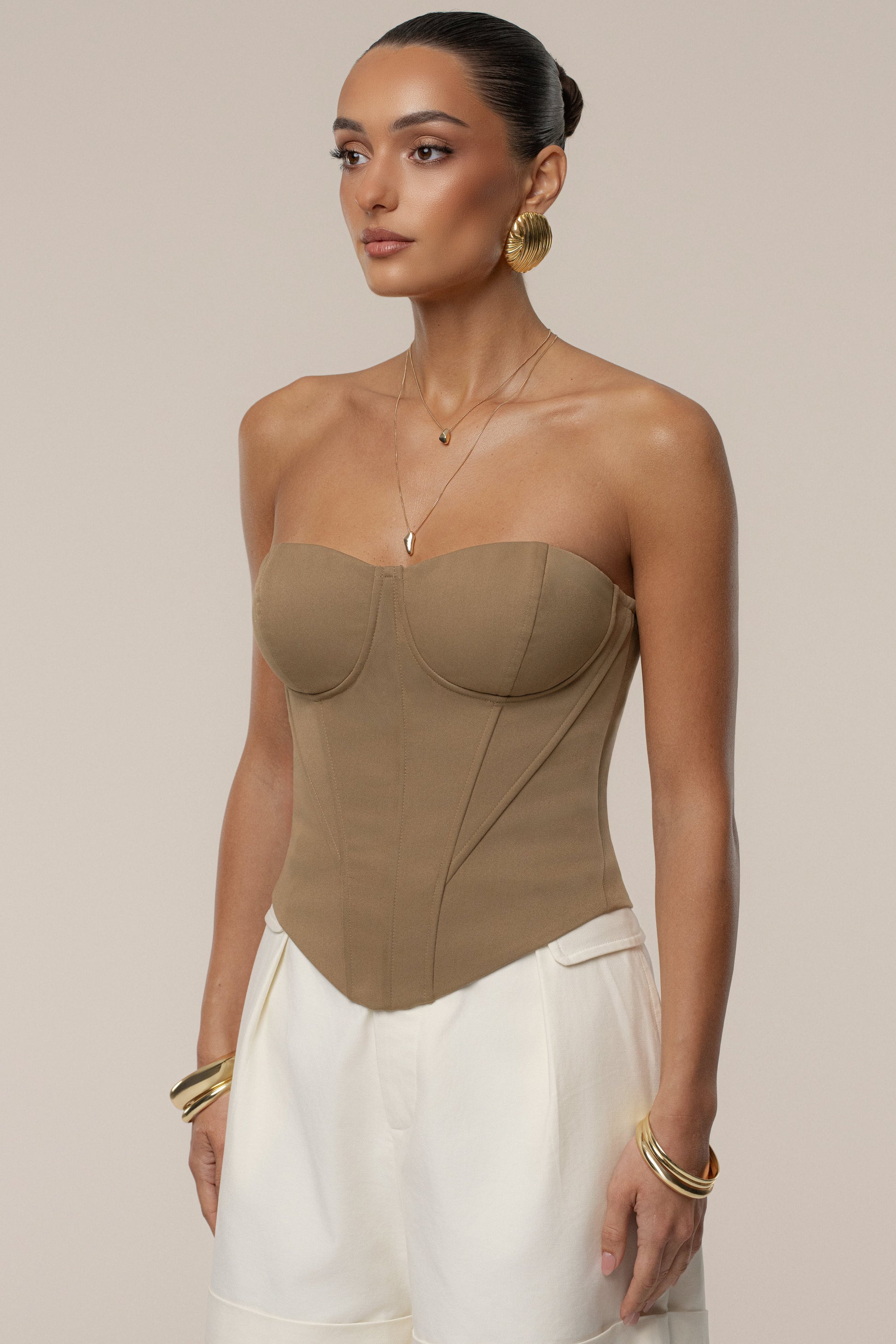 Tan Sunset Tides Corset JLUXLABEL