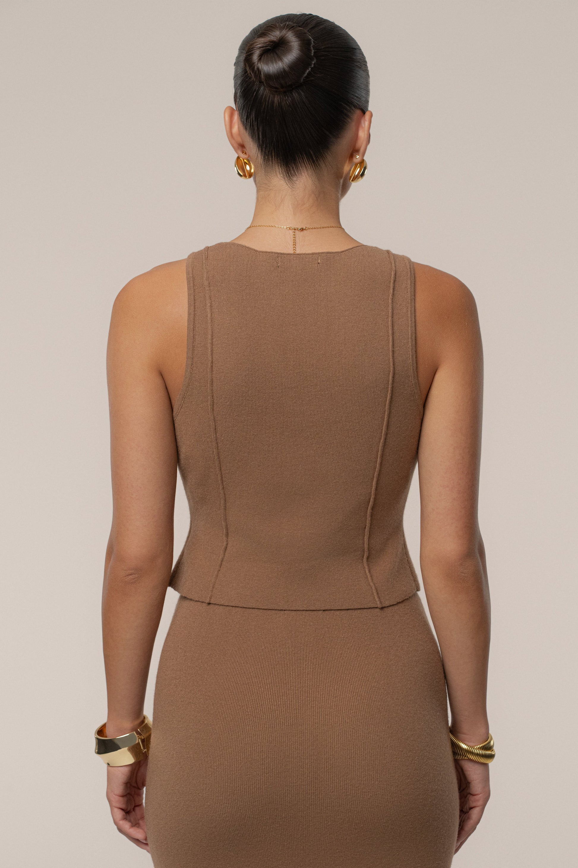 Tan Soft Sands Knit Skirt Set JLUXLABEL