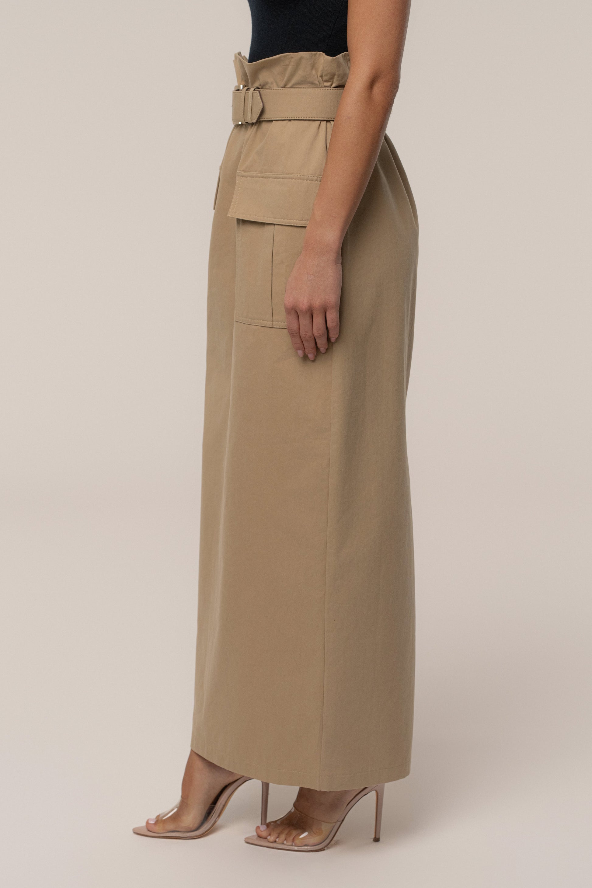 Khaki New Edge Cargo Skirt JLUXLABEL