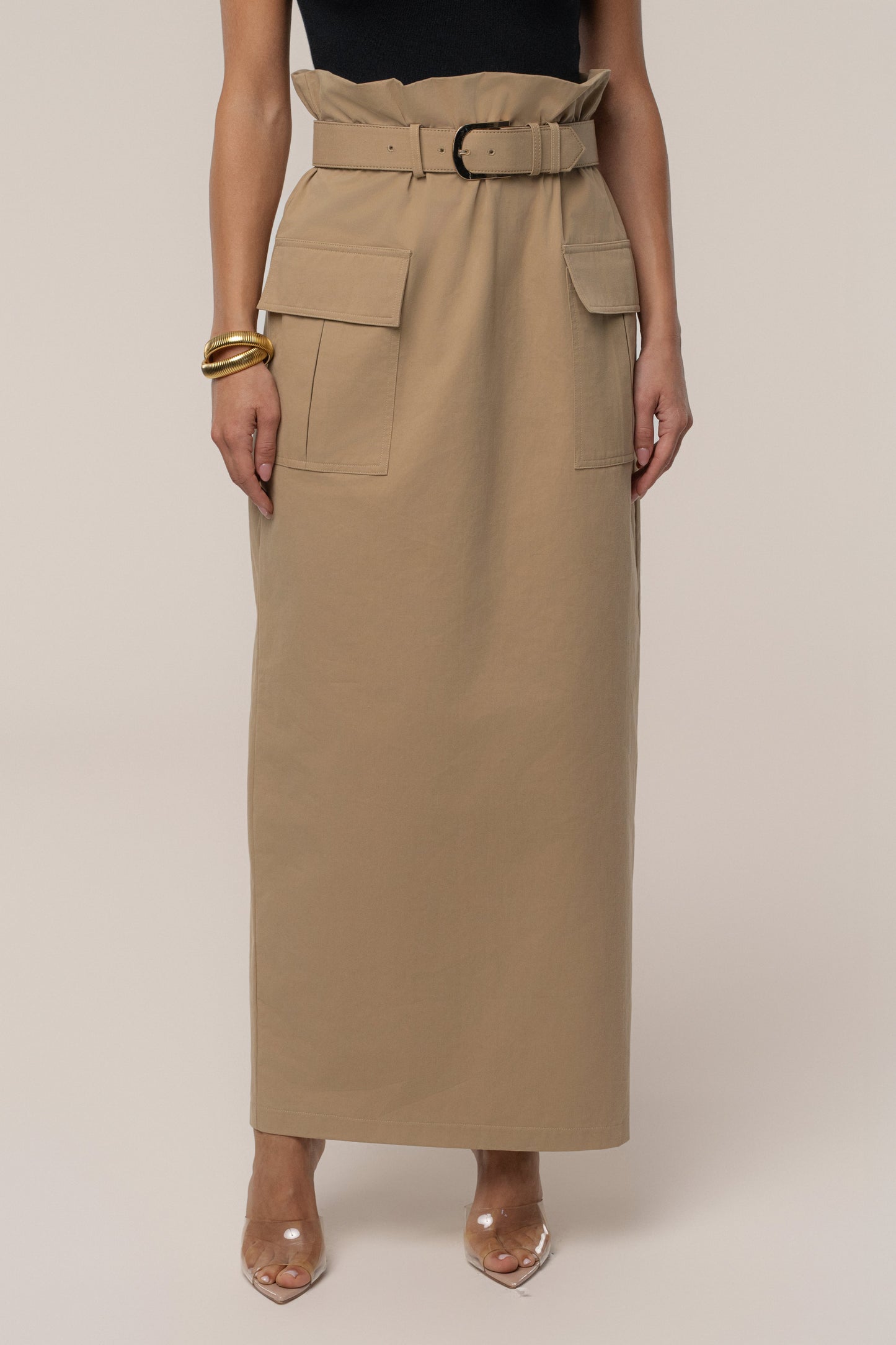 Khaki New Edge Cargo Skirt JLUXLABEL