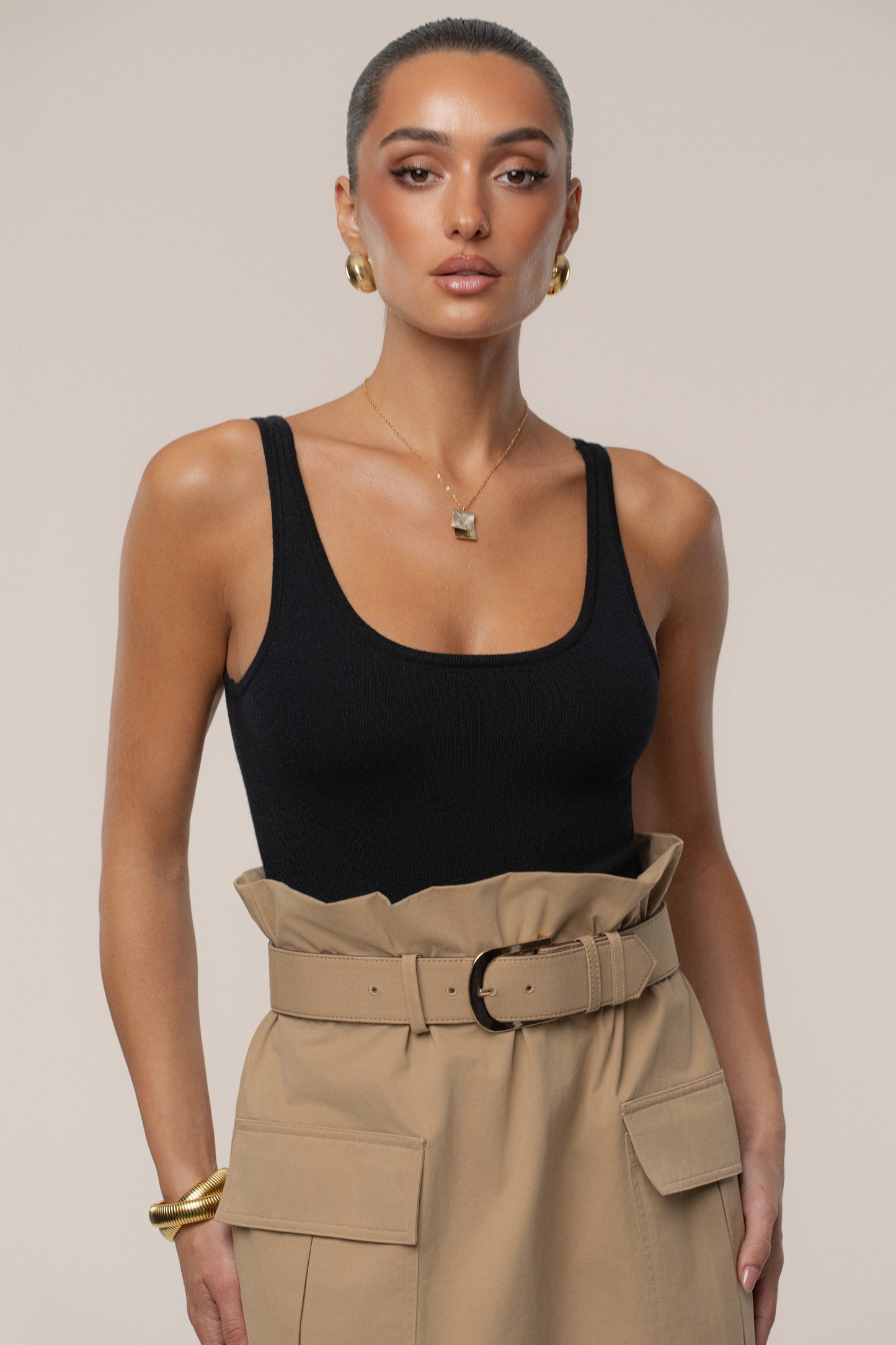Black Romi Knit Bodysuit JLUXLABEL