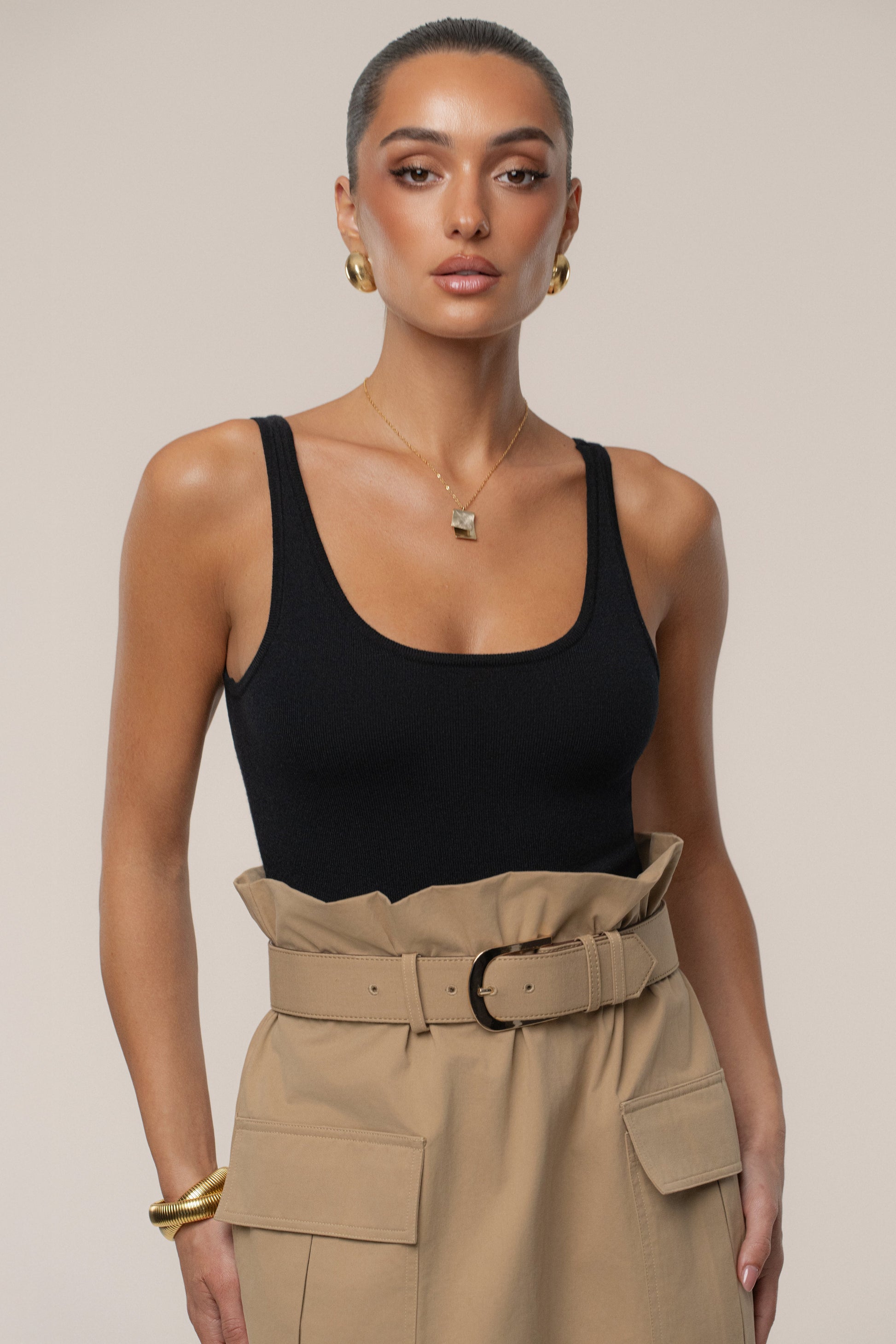 Black Romi Knit Bodysuit JLUXLABEL