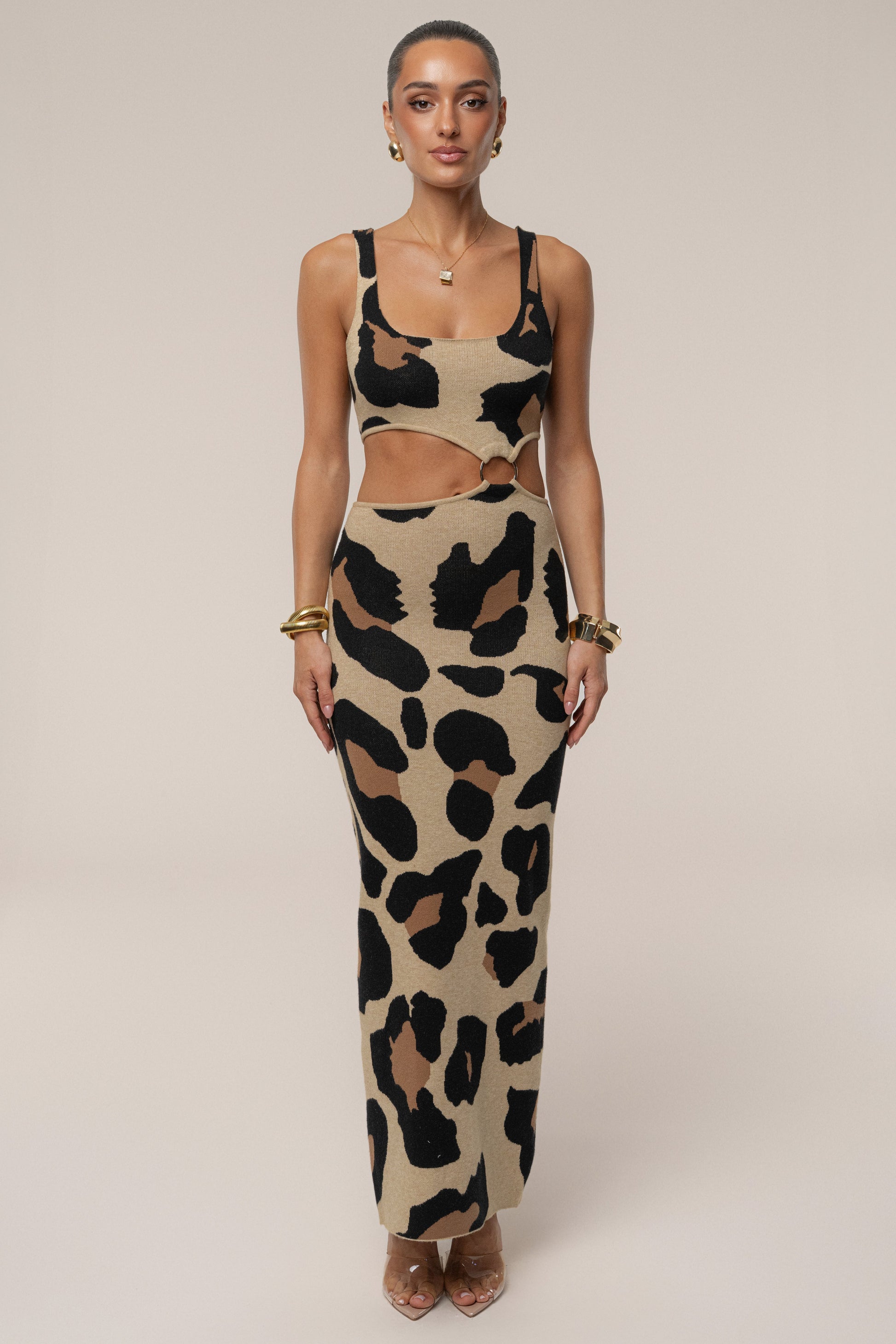 Leopard Zahara Print Maxi Dress JLUXLABEL