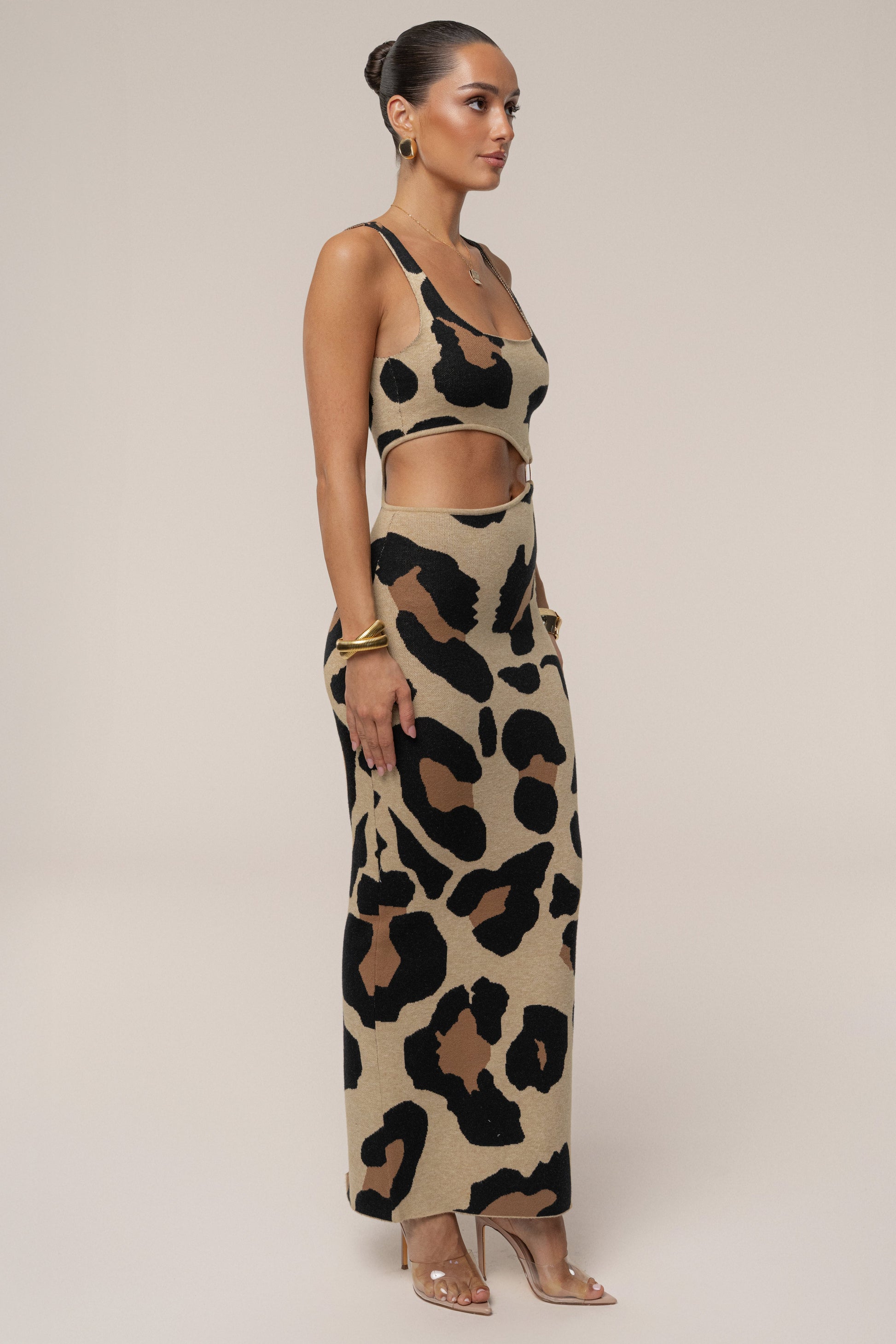 Leopard Zahara Print Maxi Dress JLUXLABEL