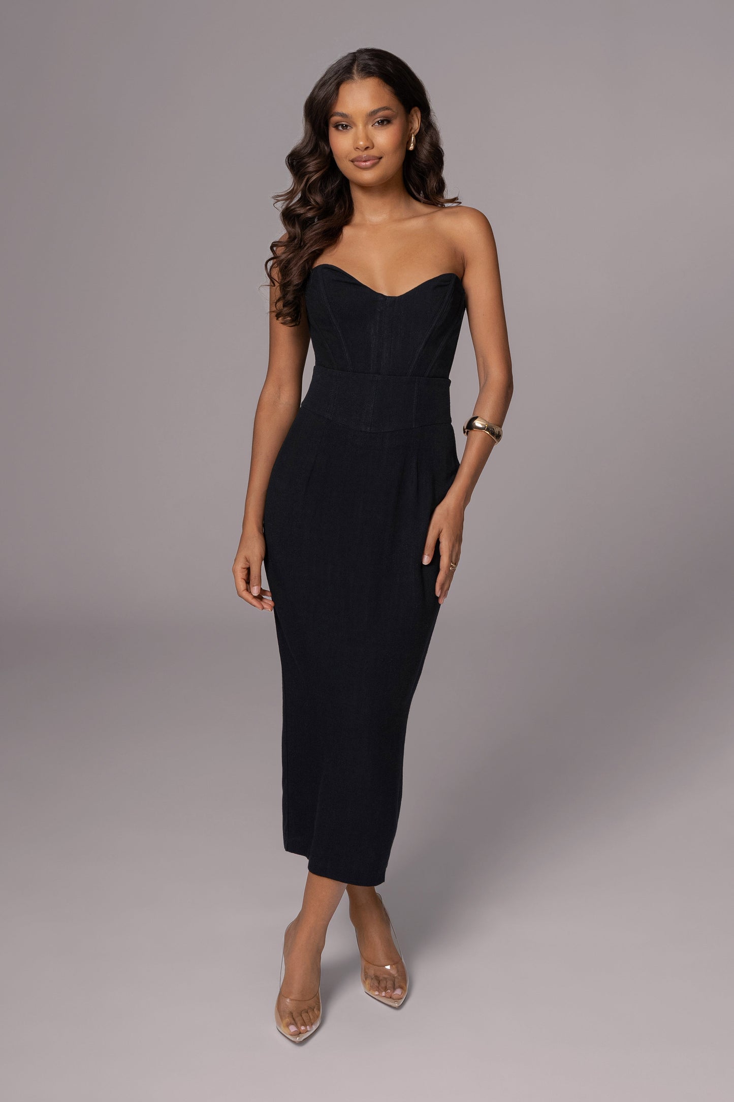 Black Coastland Linen Skirt JLUXLABEL