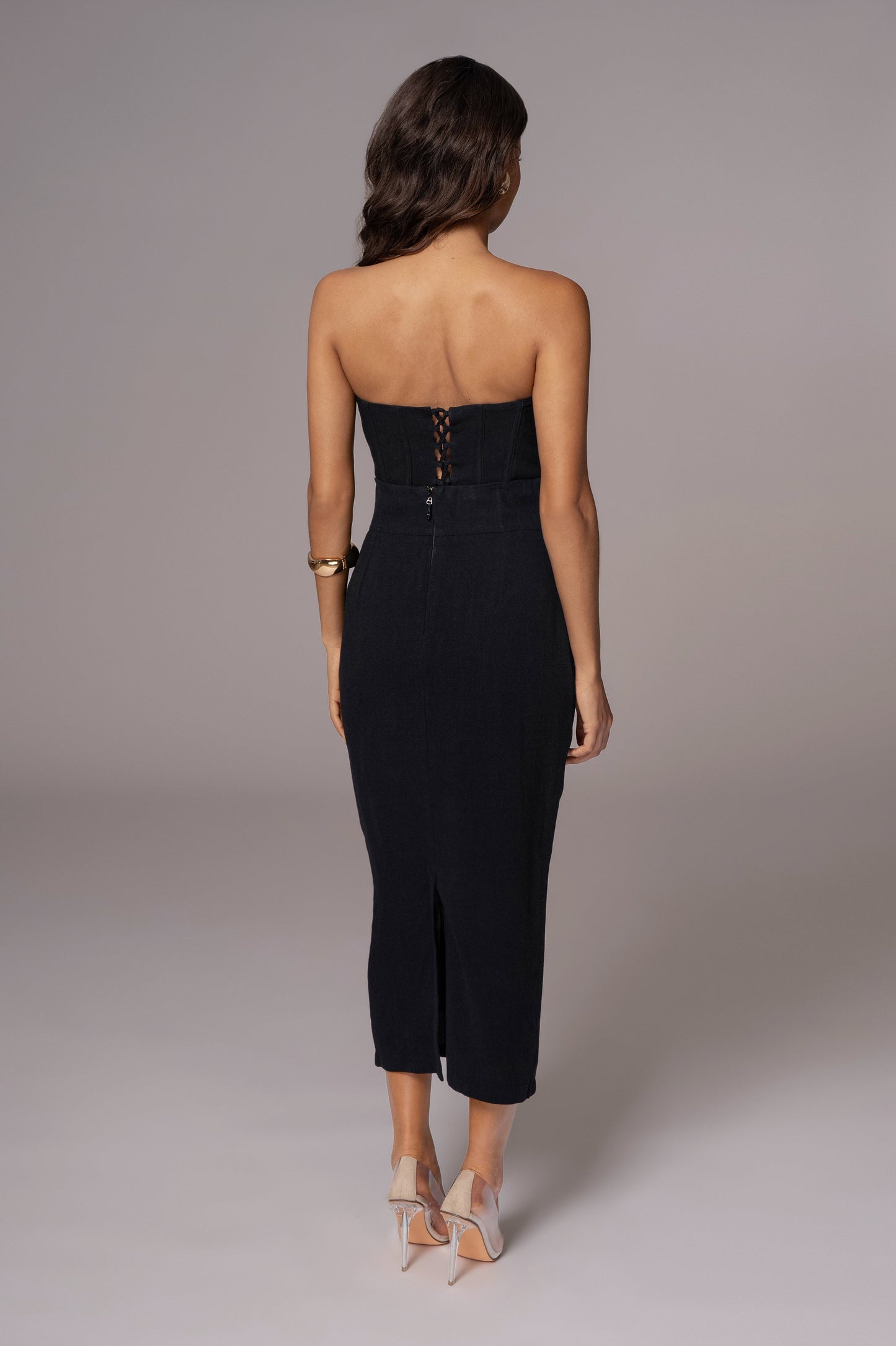 Black Coastland Linen Skirt JLUXLABEL