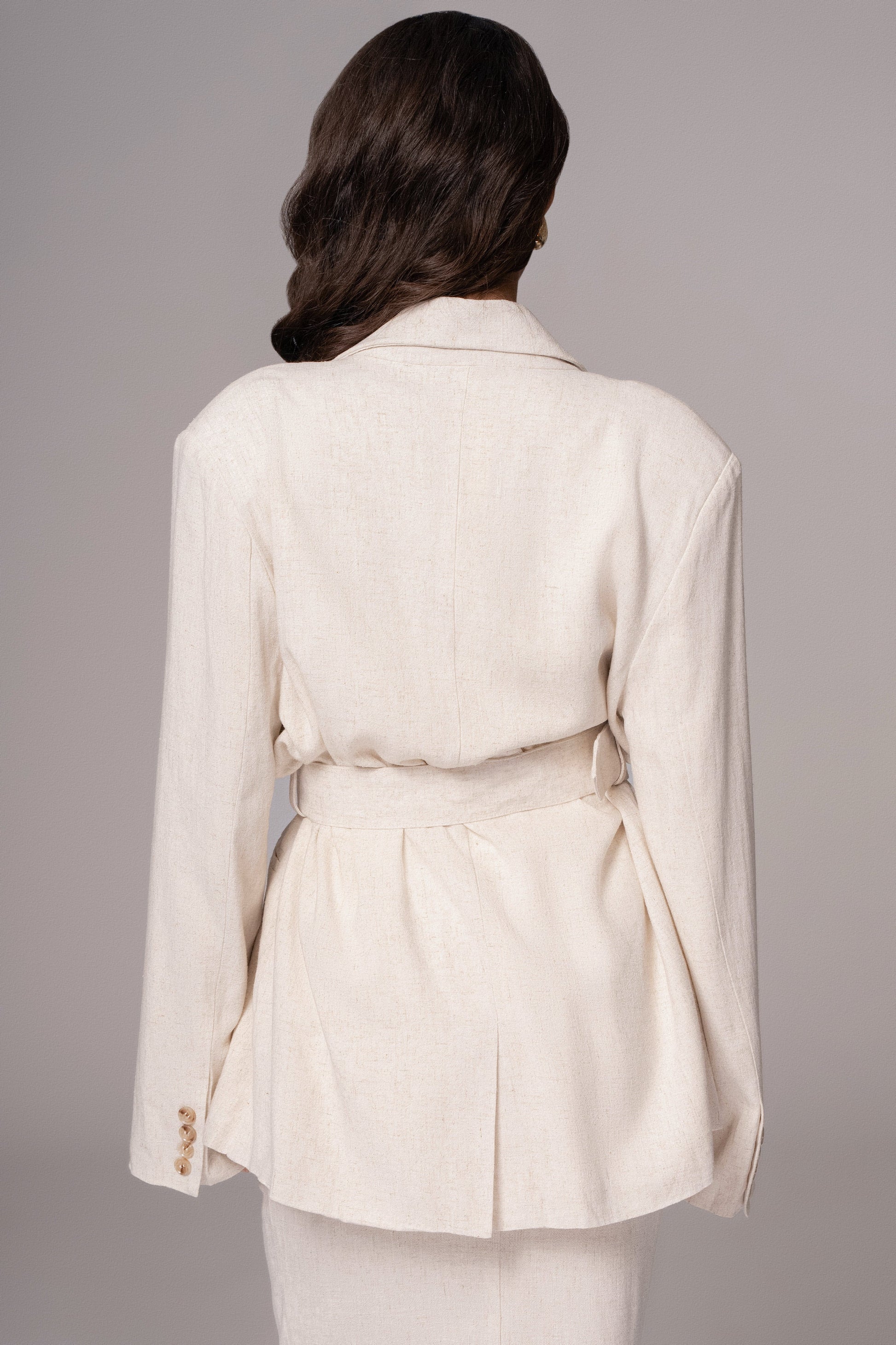Natural Ocean Breeze Linen Blazer JLUXLABEL