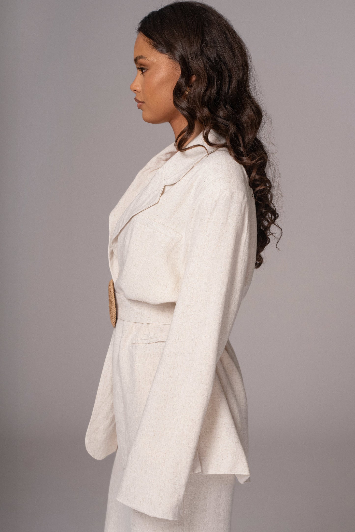 Natural Ocean Breeze Linen Blazer JLUXLABEL