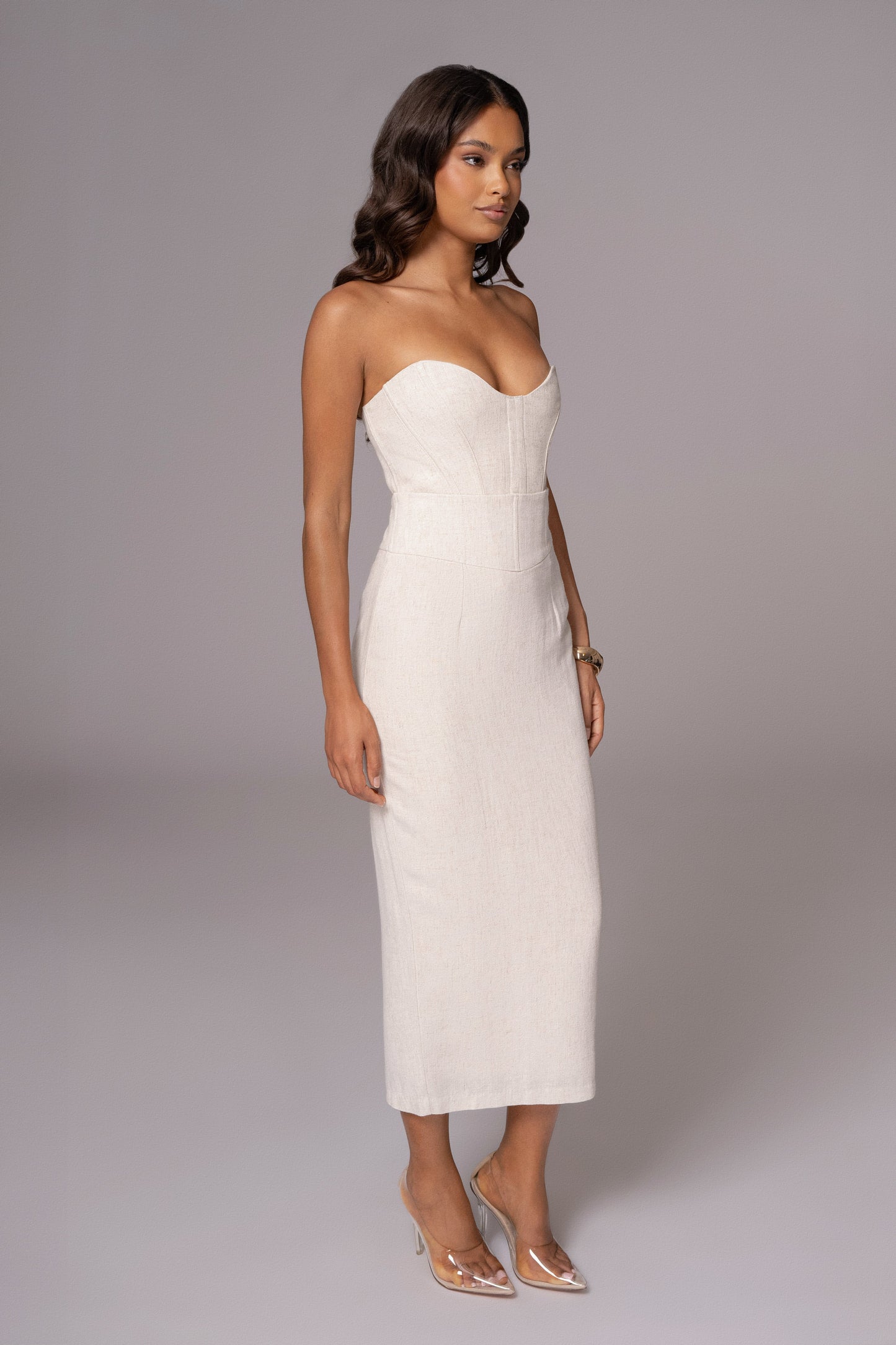 Natural Coastland Linen Skirt JLUXLABEL