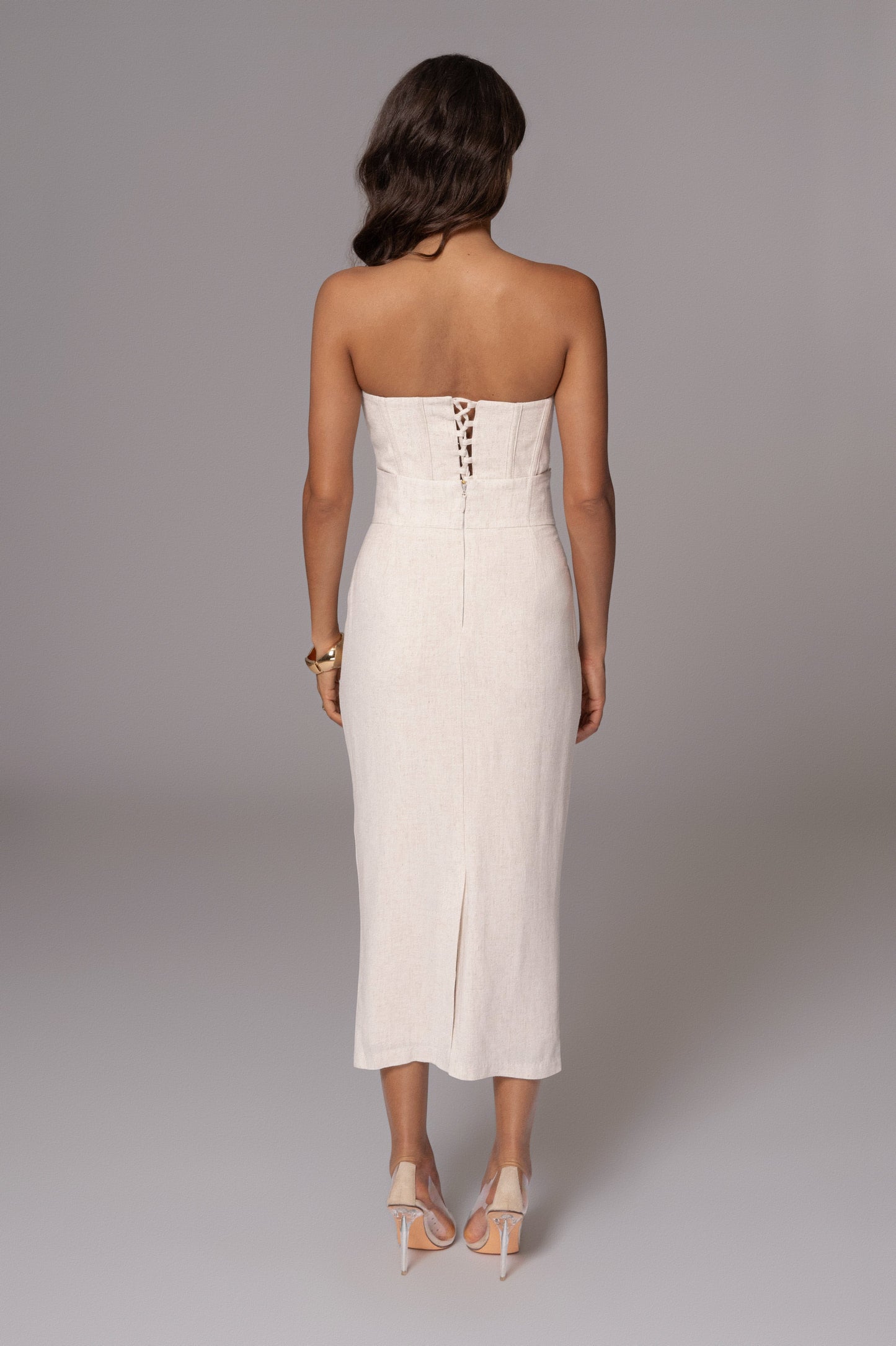 Natural Coastland Linen Skirt JLUXLABEL