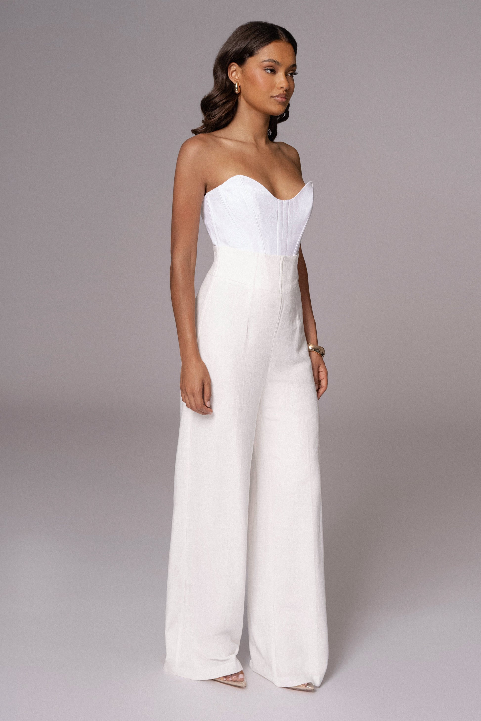 Ivory Beyond The Sea Linen Corset JLUXLABEL