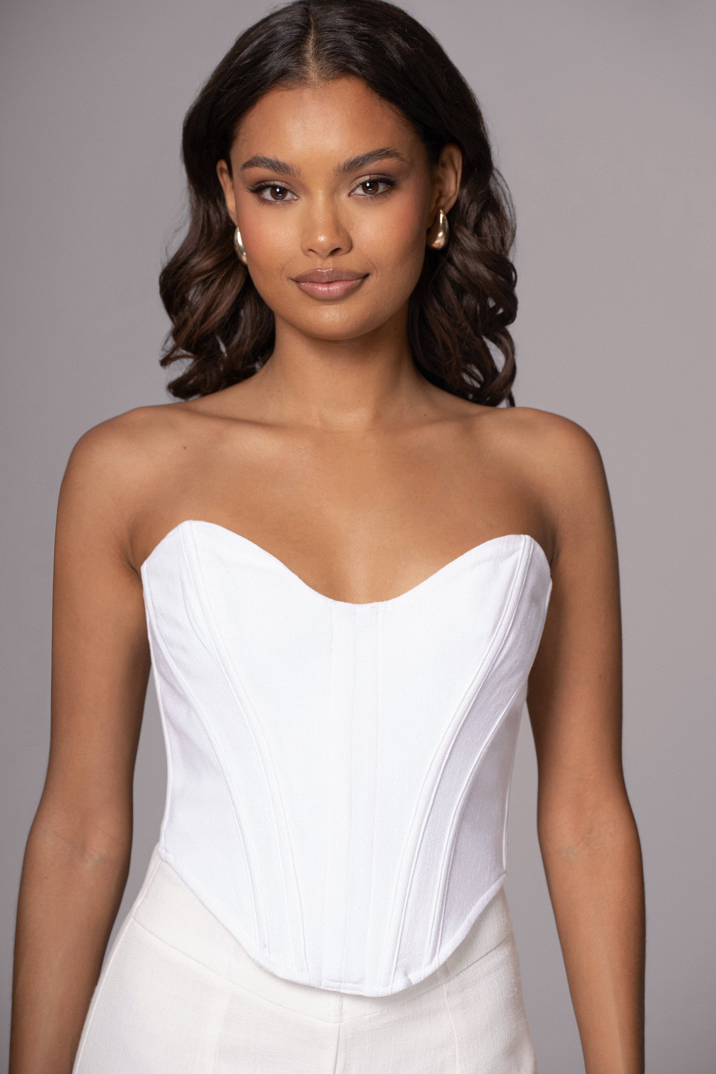 Ivory Beyond The Sea Linen Corset JLUXLABEL