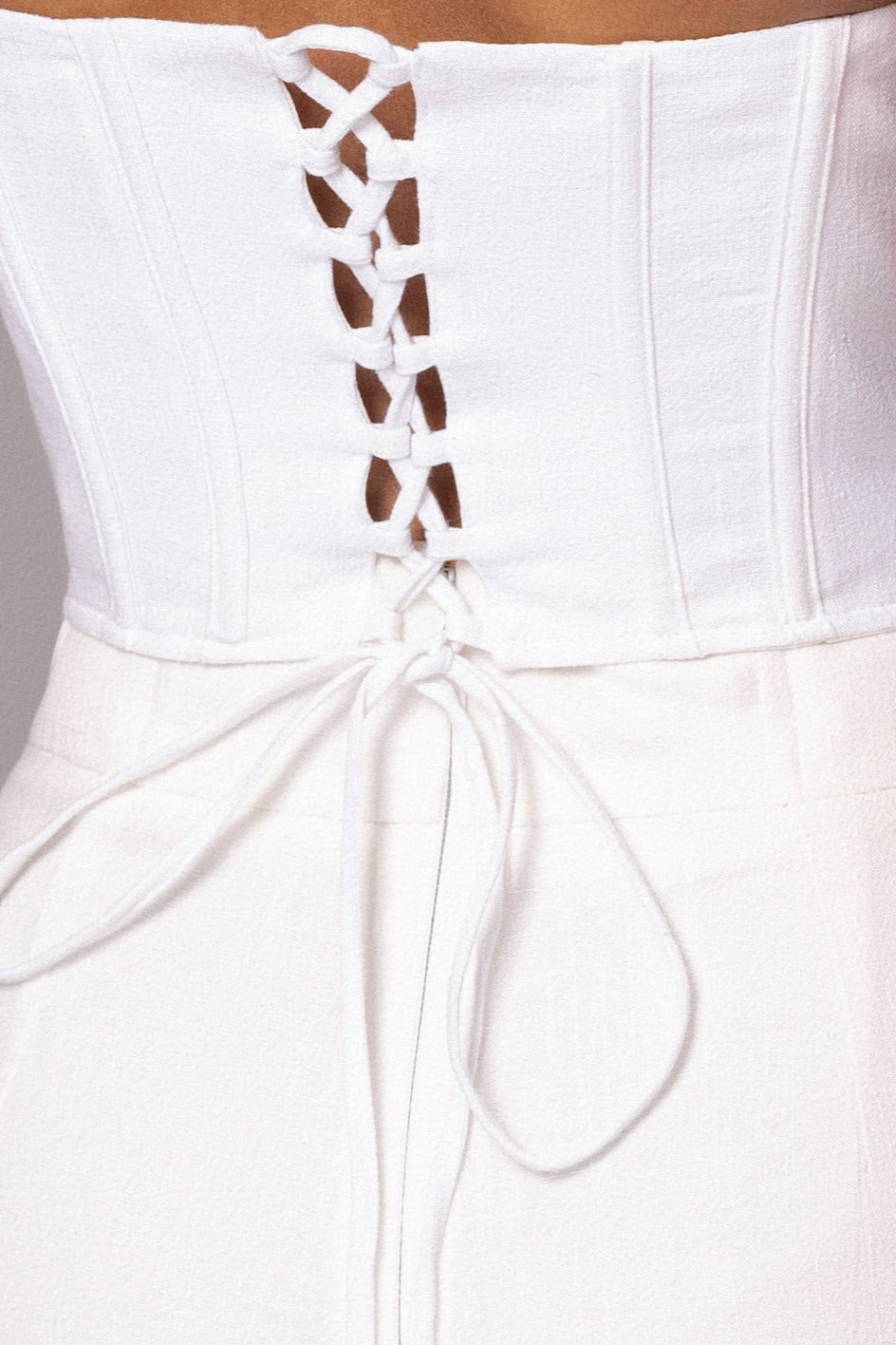 Ivory Beyond The Sea Linen Corset JLUXLABEL