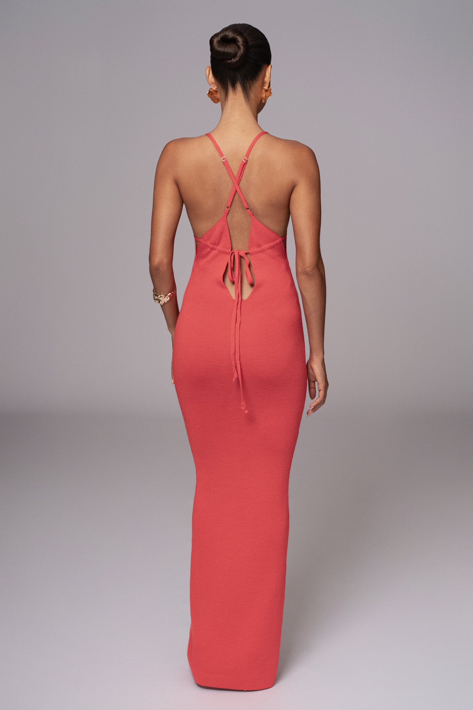 Berry Sun Rays Knit Maxi Dress JLUXLABEL