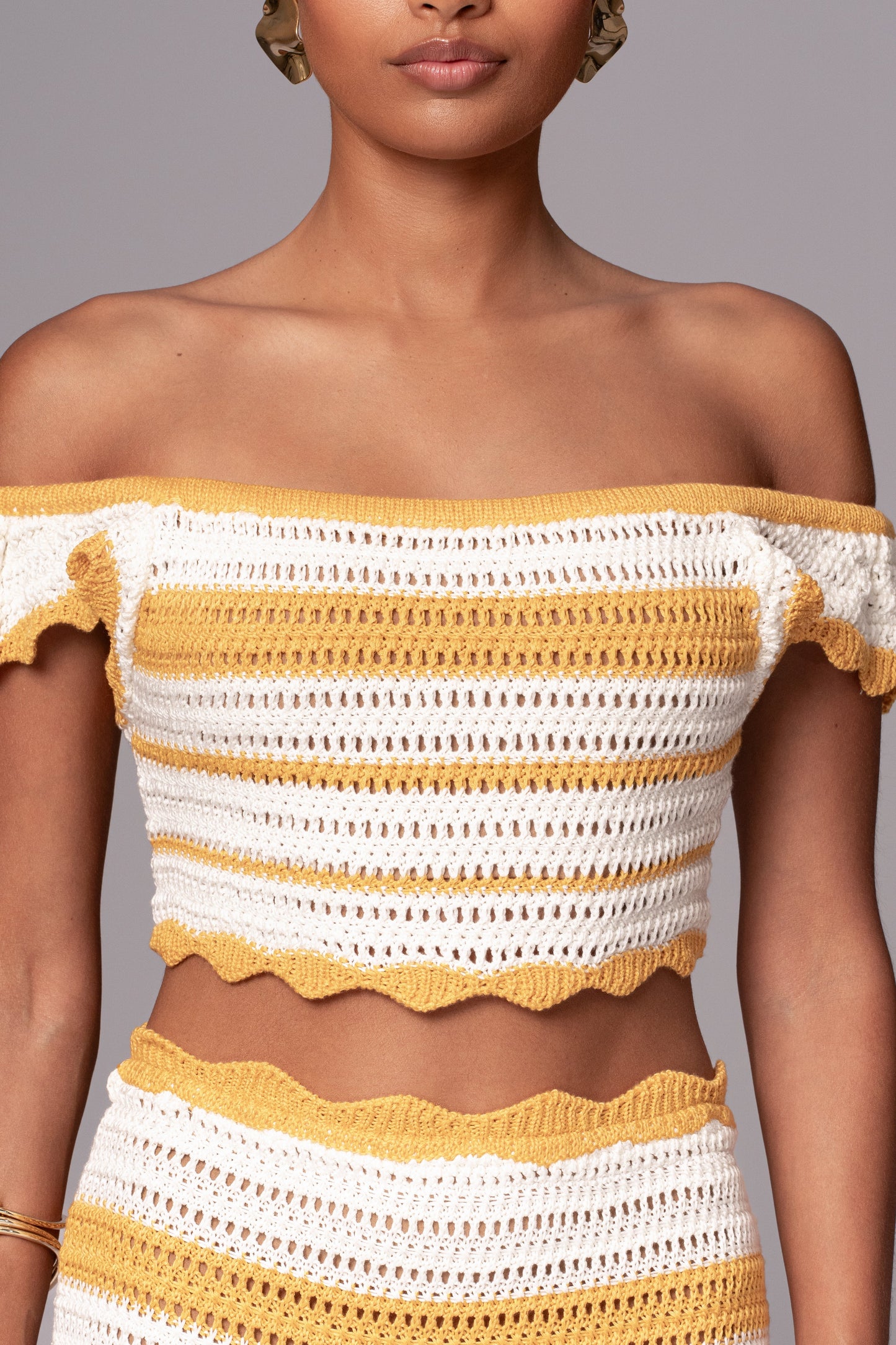Yellow Corazon Ruffle Skirt Set JLUXLABEL