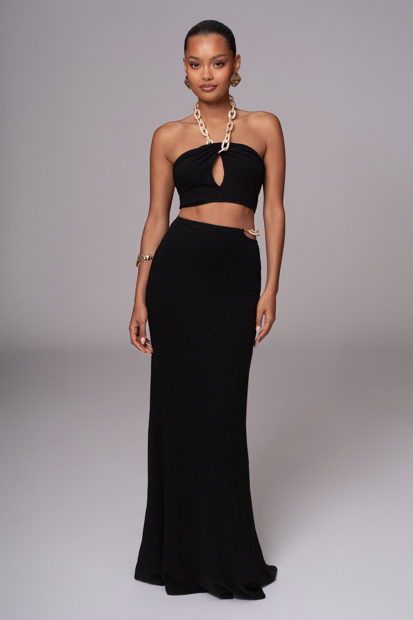 Black Summer Horizon Skirt Set JLUXLABEL
