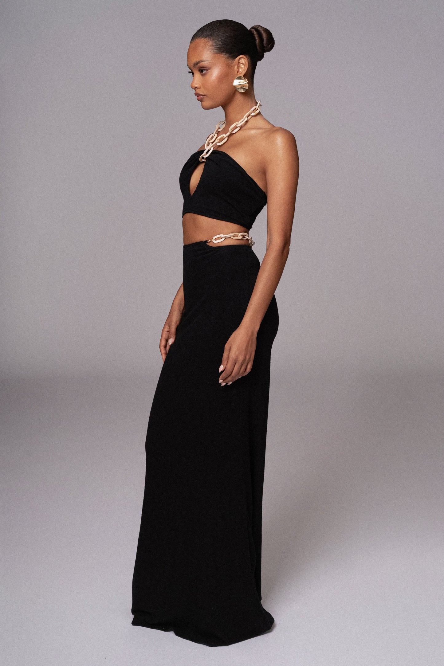 Black Summer Horizon Skirt Set JLUXLABEL