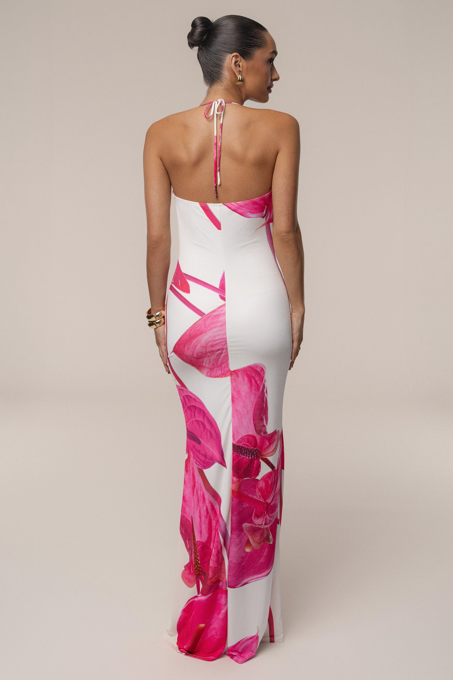Ivory Midsummer Cowl Neck Dress JLUXLABEL