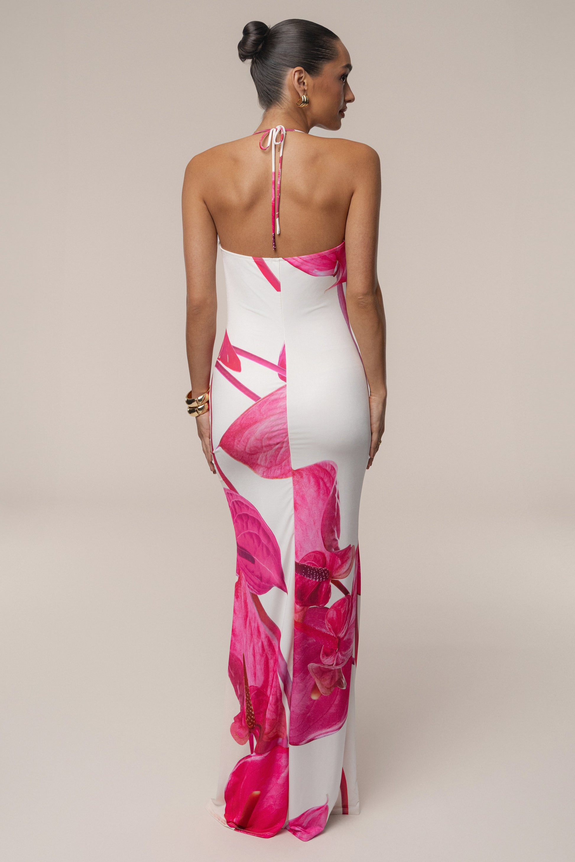 Ivory Midsummer Cowl Neck Dress JLUXLABEL